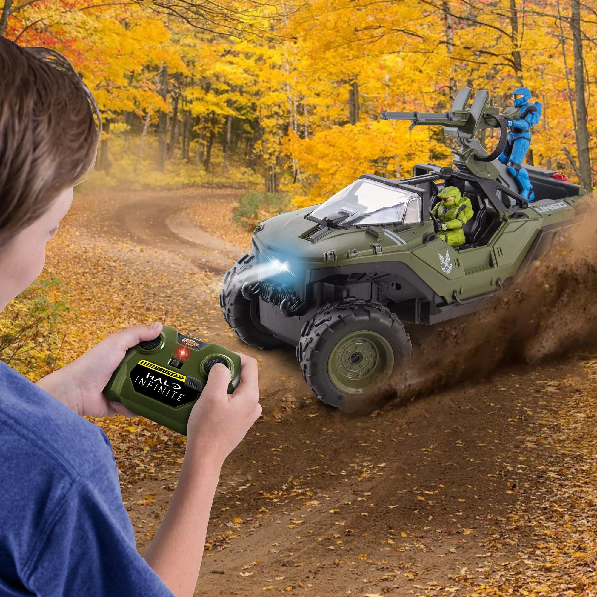 NKOK NKOK Halo Infinite RC: Battle Hog UNSC Warthog -W/Master Chief & Spartan, 2.4 GHz Radio Control w/Turbo Boost Vehicle