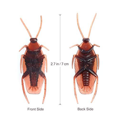 NUOBESTY NUOBESTY Halloween Fake Roach, 150pcs Fake Roaches Prank Halloween Plastic Cockroaches Bulk Roach Trick Toys|4. 5 X 1. 8 X 1 cm