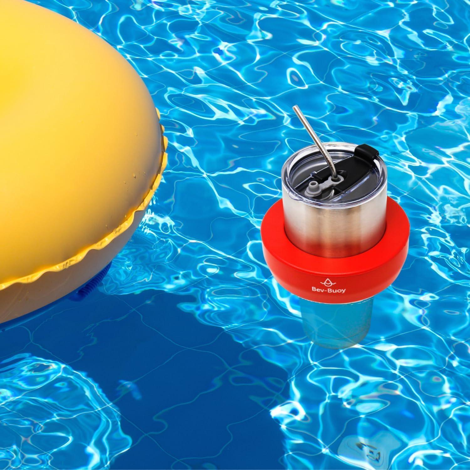 BEV-BUOY Bev-Buoy Floating Foam Drink Holder for Lake, Beach, and Pool | Drink Floaties for Pool, Floating Cup Holder for Pool, Drink Floats, Pool Float Drink Holder