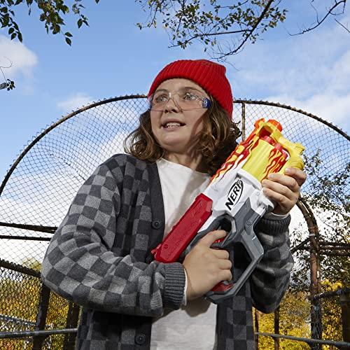 NERF NERF Mega CycloneShock Toy Blaster, Hotrod Color Style, 6-Dart Drum, 6 AccuStrike Mega Darts, Easy Priming (Amazon Exclusive)