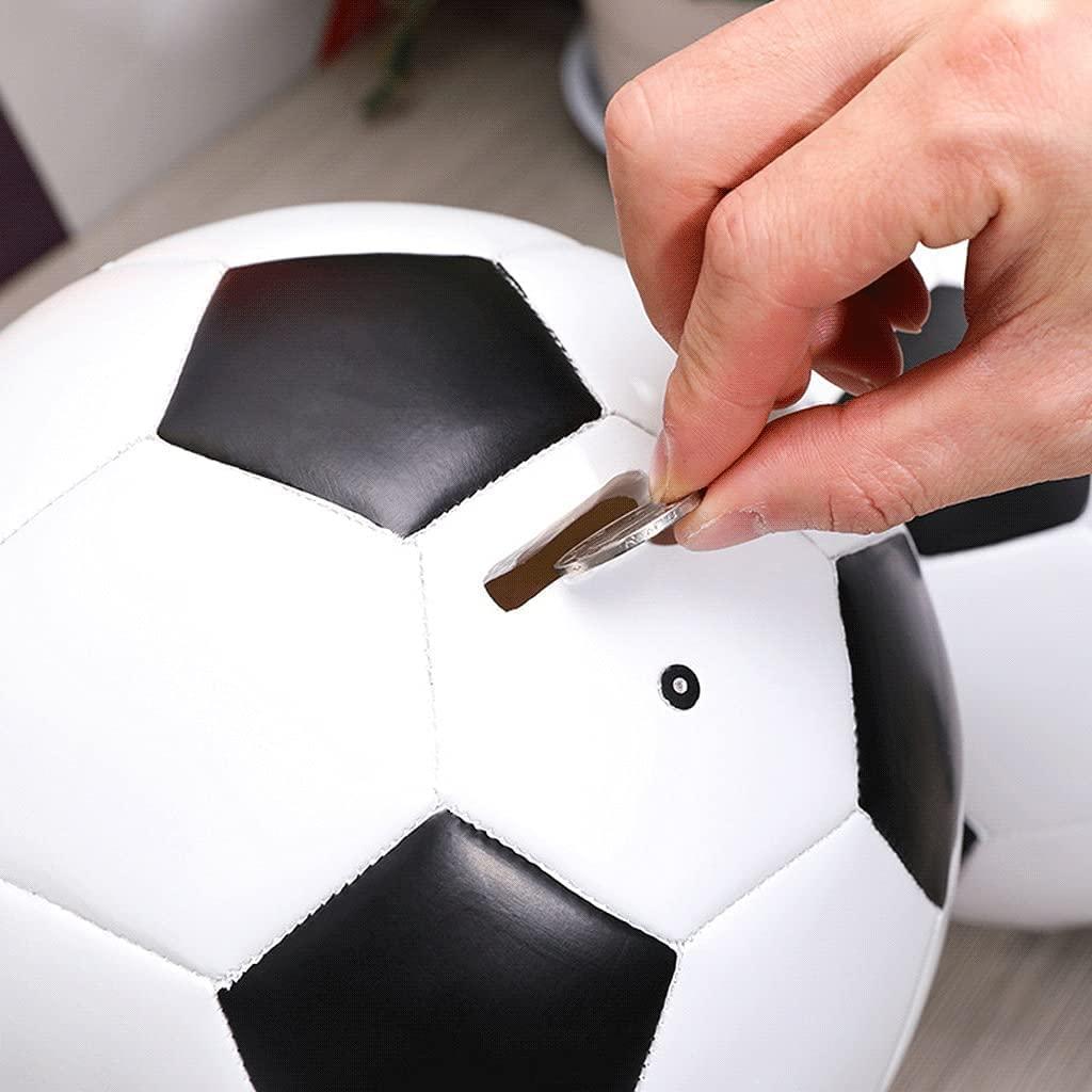 BerlinVV Piggy Bank for Boys Girls Kids Creative Football Piggy Bank for Boys Soccer Coin Bank Cute Money Box Coin Saving Pot Money Box 7.8x7.8x7.4in (Color : Small Piggy Bank)