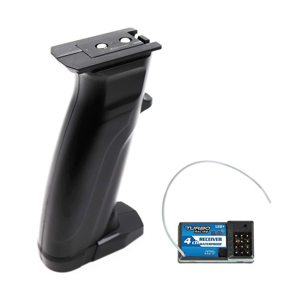 01 02 015 01 02 015 RC Car Transmitter, Throttle Fine Tuning Remote Control Receiver 2 Speed Adjustment 2.4GHz 4CH with LED Light for Electrical Equipments