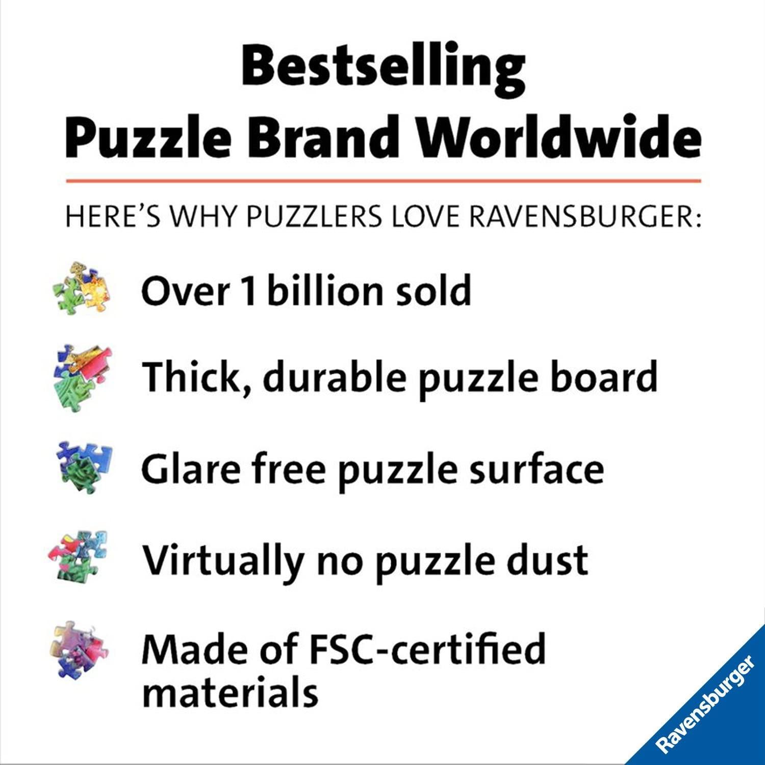 Ravensburger Ravensburger At The Birdbath 500-Piece Large Format Jigsaw Puzzle | Unique Softclick Technology | Vibrant, Glare Free | suitable for all ages | FSC Certified