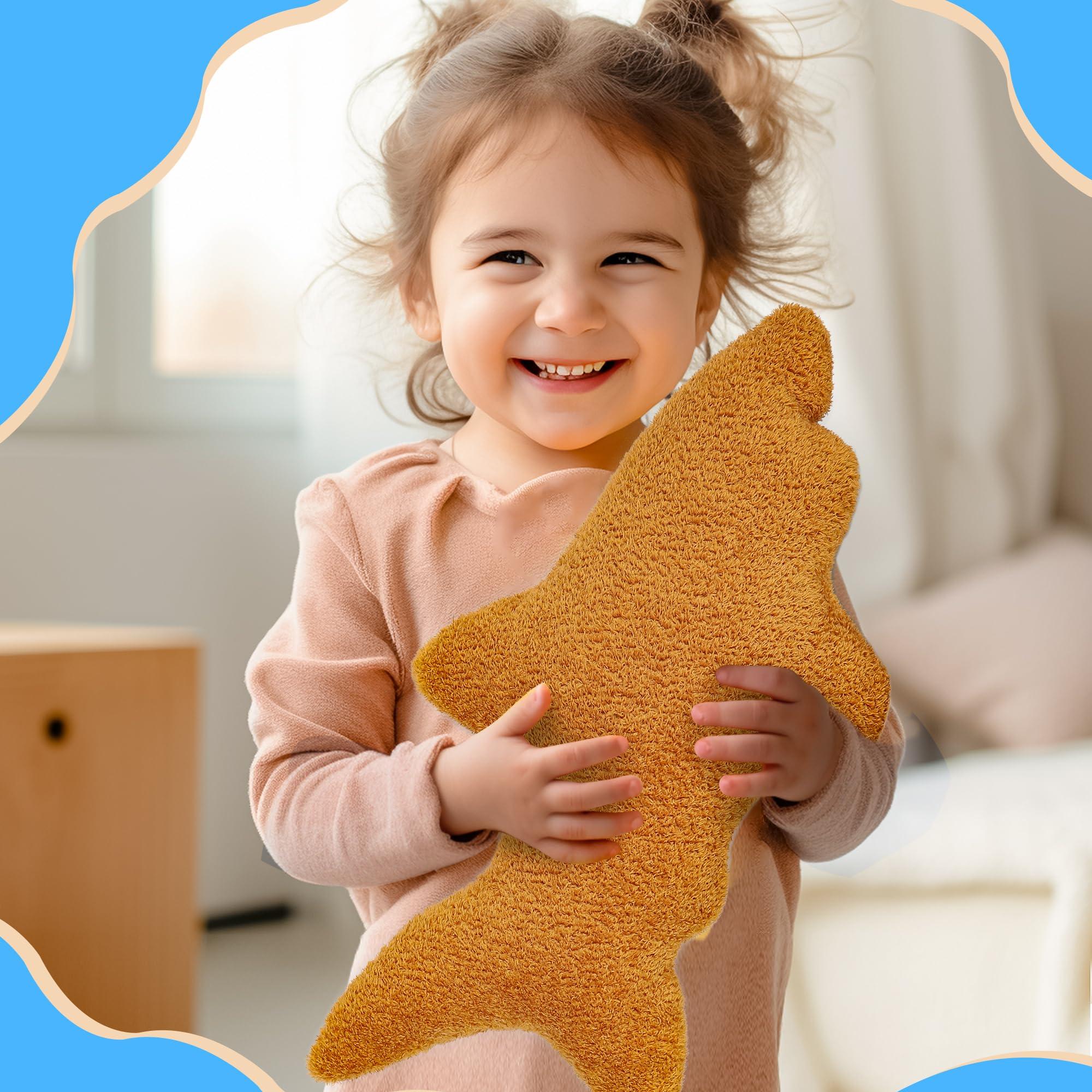 NEWYANG NEWYANG Shark Chicken Nugget Plush, 23 Inch Stuffed Shark Animal Plush Toy, Super Soft Chicken Nuggets Pillow for Boys and Girls Room Decoration (Shark)