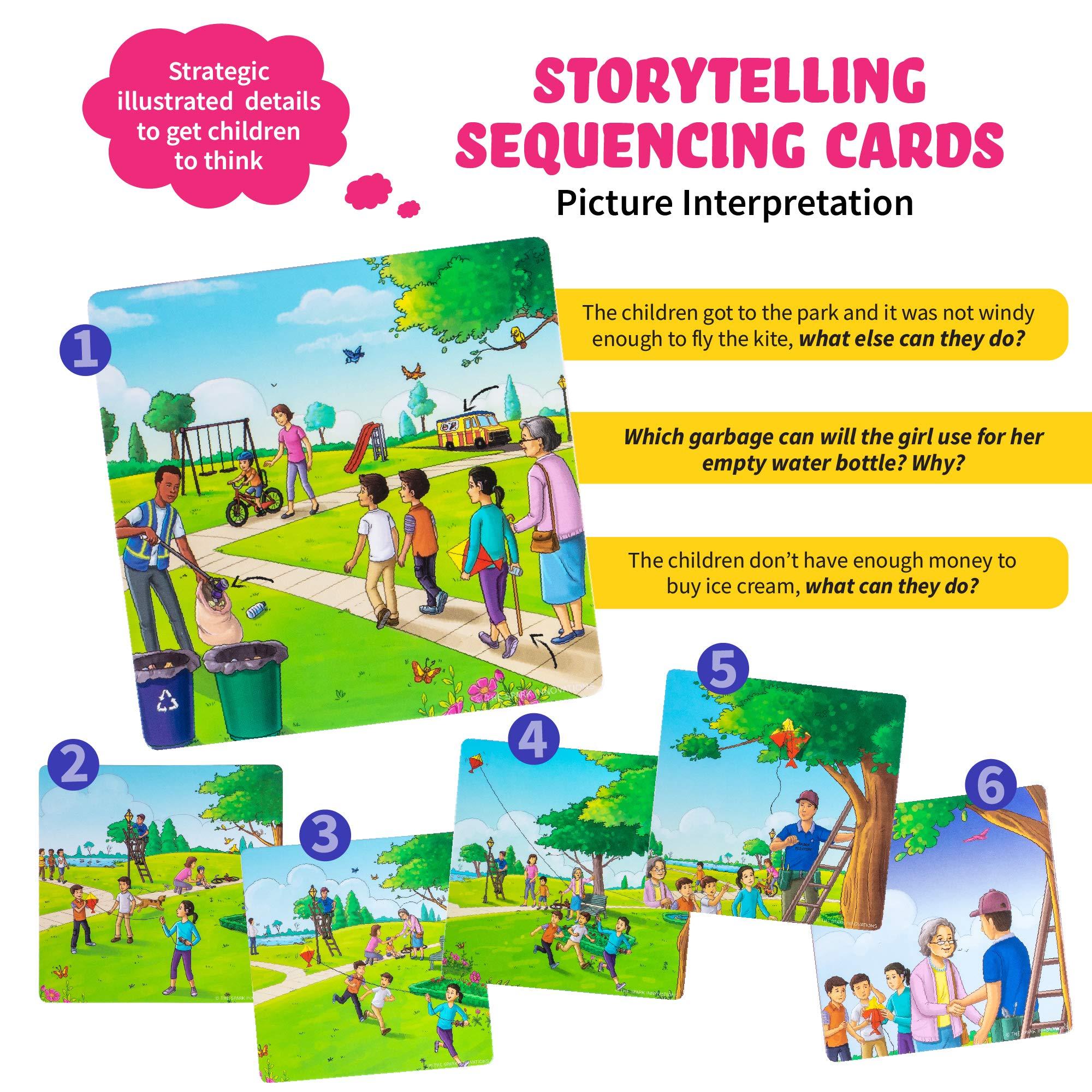 SPARK INNOVATIONS SPARK INNOVATIONS Sequencing Cards Bundle (3), Storytelling Cards, Higher and Lower Level Boxes, Speech Therapy Games, Learning Toys, Speech Therapy Games Bundle