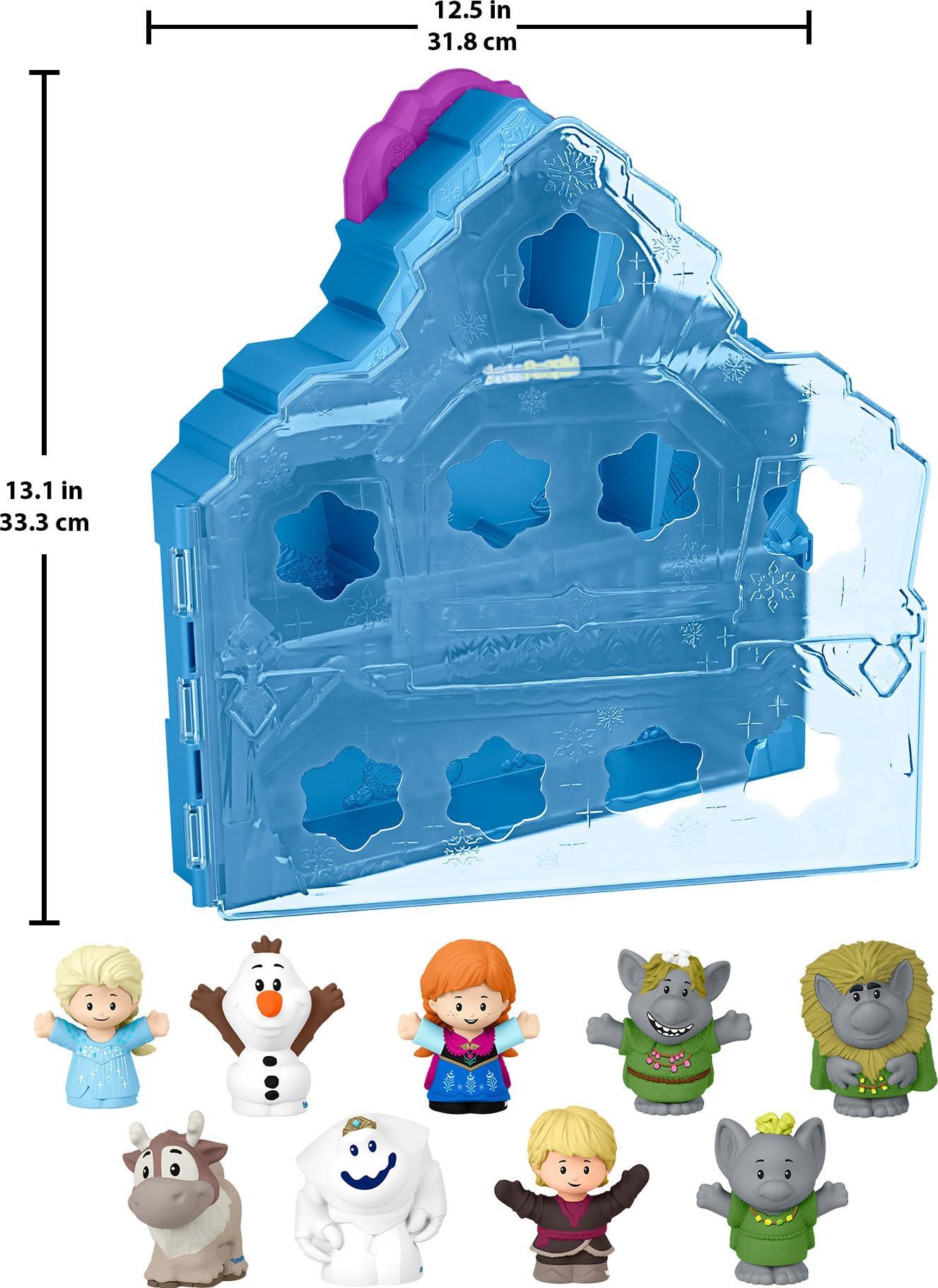 Fisher-Price Fisher-Price Little People Toddler Toy Disney Frozen Carry Along Castle Case Playset with Figures for Pretend Play Kids Ages 18+ Months