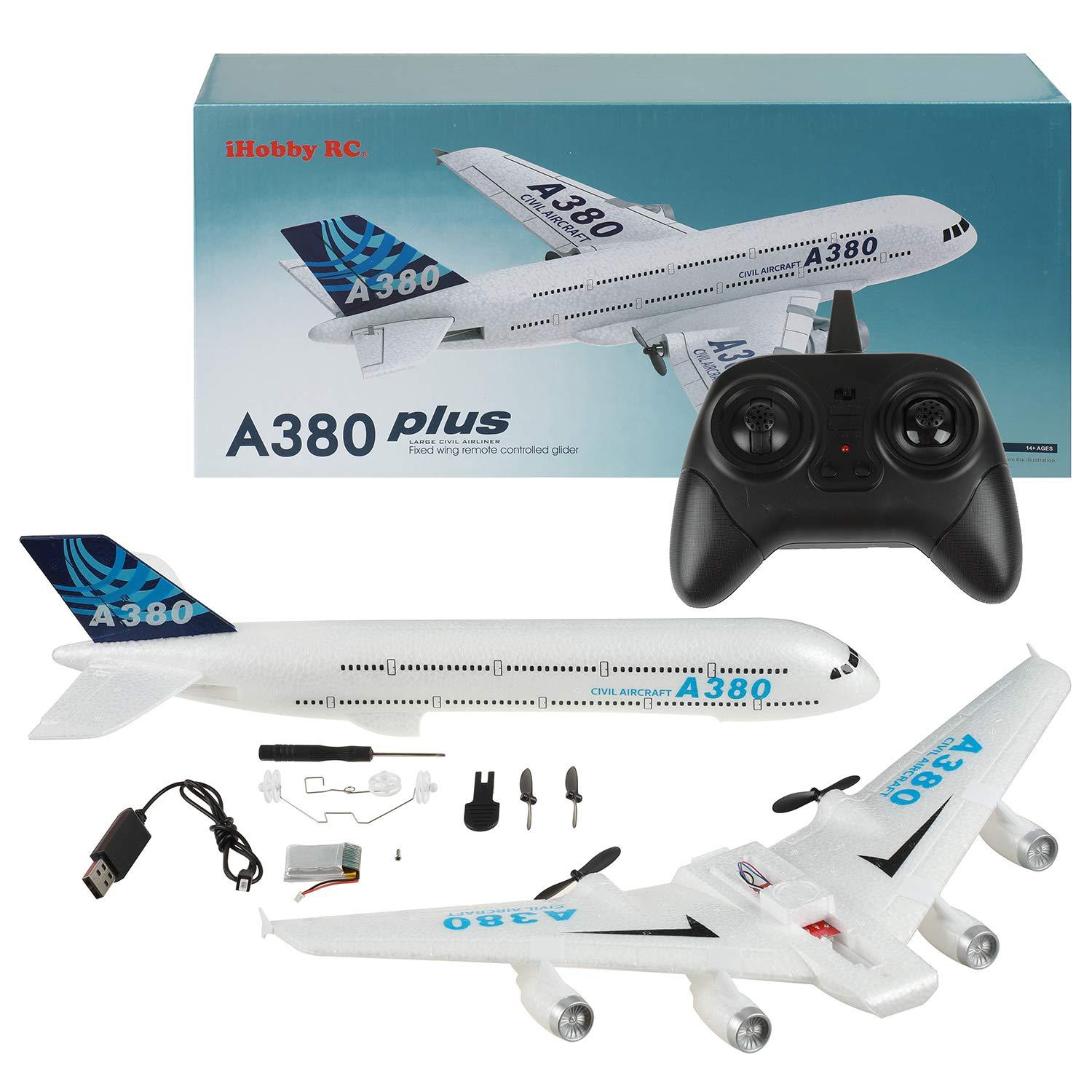 iHobby RC Remote Control Airplane - RC Plane Ready to Fly, 2.4Ghz 2 Channel RC Aircraft Built in 3-Axis Gyroscope, Durable EPP Styrofoam Remote Control Plane for Kids Boys Girls Beginner