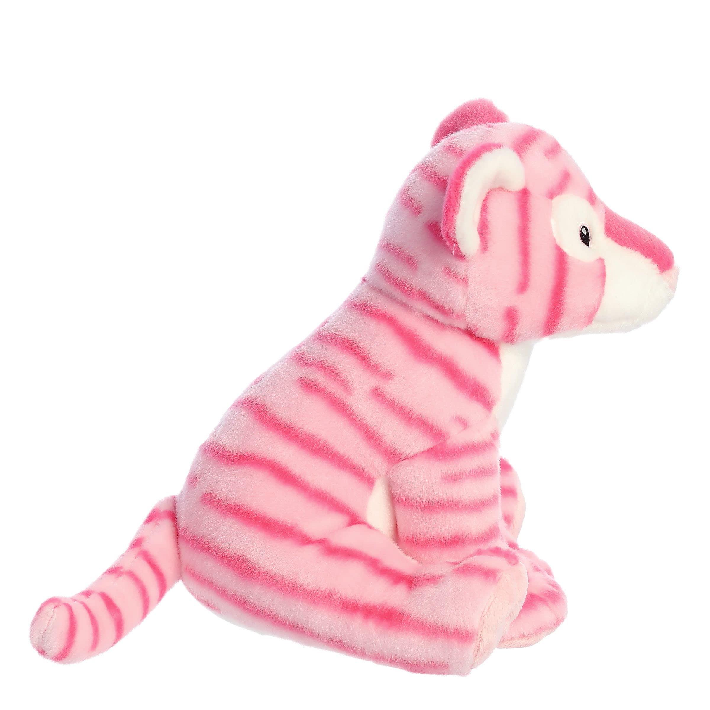 Aurora Aurora Adventurous Destination Nation Tiger Stuffed Animal - Global Exploration - Learning Fun - Pink 12 Inches