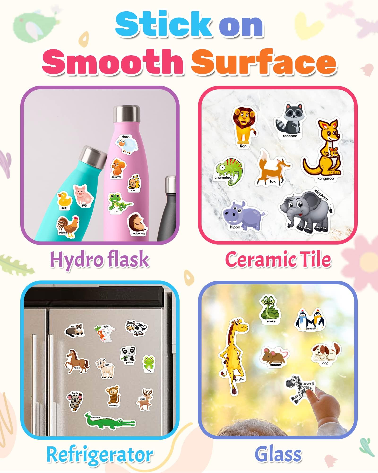 Benresive Benresive Reusable Sticker Book for Toddlers 2-4 Years, Fun Travel Stickers for Kids, Waterproof Sticker Books for Toddlers 1-3, 32 Pcs Crafts Activities for Todddlers 1-3 2-4 3-5 - Animals Zoo