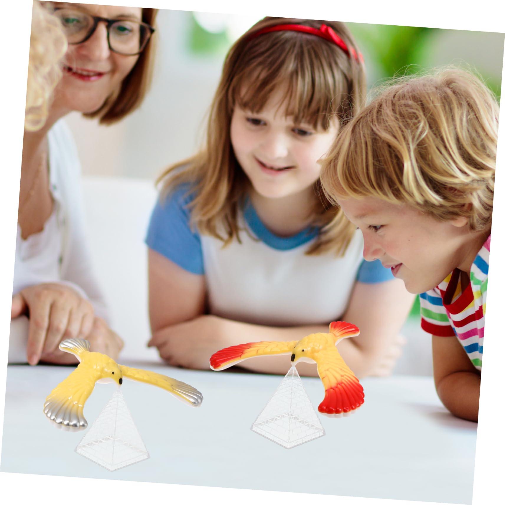 Alasum 12 Pcs Balance Bird Toy Novelty Trick Owl Balancing Gravity Bird Balancing Balance Finger Bird Puzzle Beak Chain Pyramid Balance Eagle Children Balancing Eagle Plastic