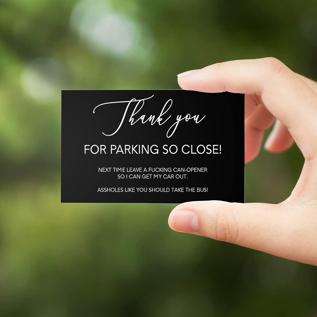 Andaz Press Andaz Press Funny Bad Parking Cards, Thank You For Parking So Close Prank Driving Fake Ticket Violation Gag Note Cards, Fun for Revenge Road Justice, For Men, Women, Him, Her, 100-Pack, 2 x 3.5-Inch