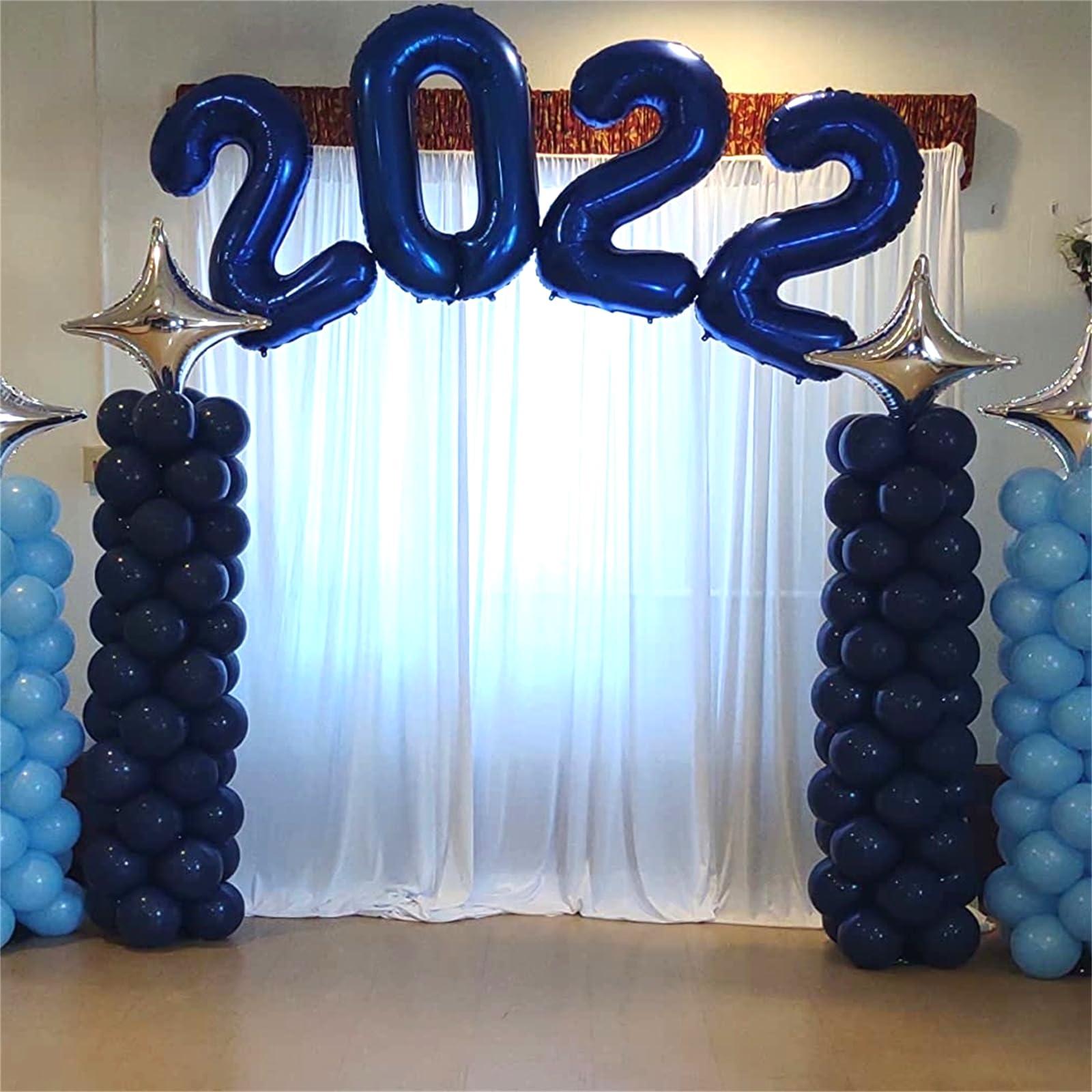 Lingqiang 40\" Balloon Number 2 Navy Blue, Large Dark Blue Foil Number Balloons Set 0-9, Royal Blue 2 Helium Balloons for Boys 2nd 12th 20th Birthday Anniversary Graduation Party Decoration Supplies