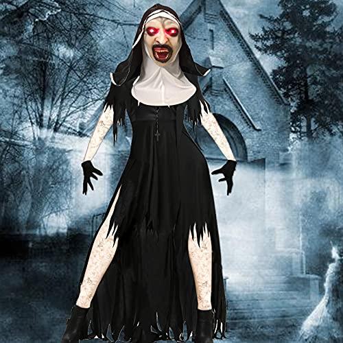 THE NUN VALAK Maschera Cosplay L'Evocazione Voce Spaventosa LED Maschera Halloween Props EUR 18,71 - IT - Foto 6