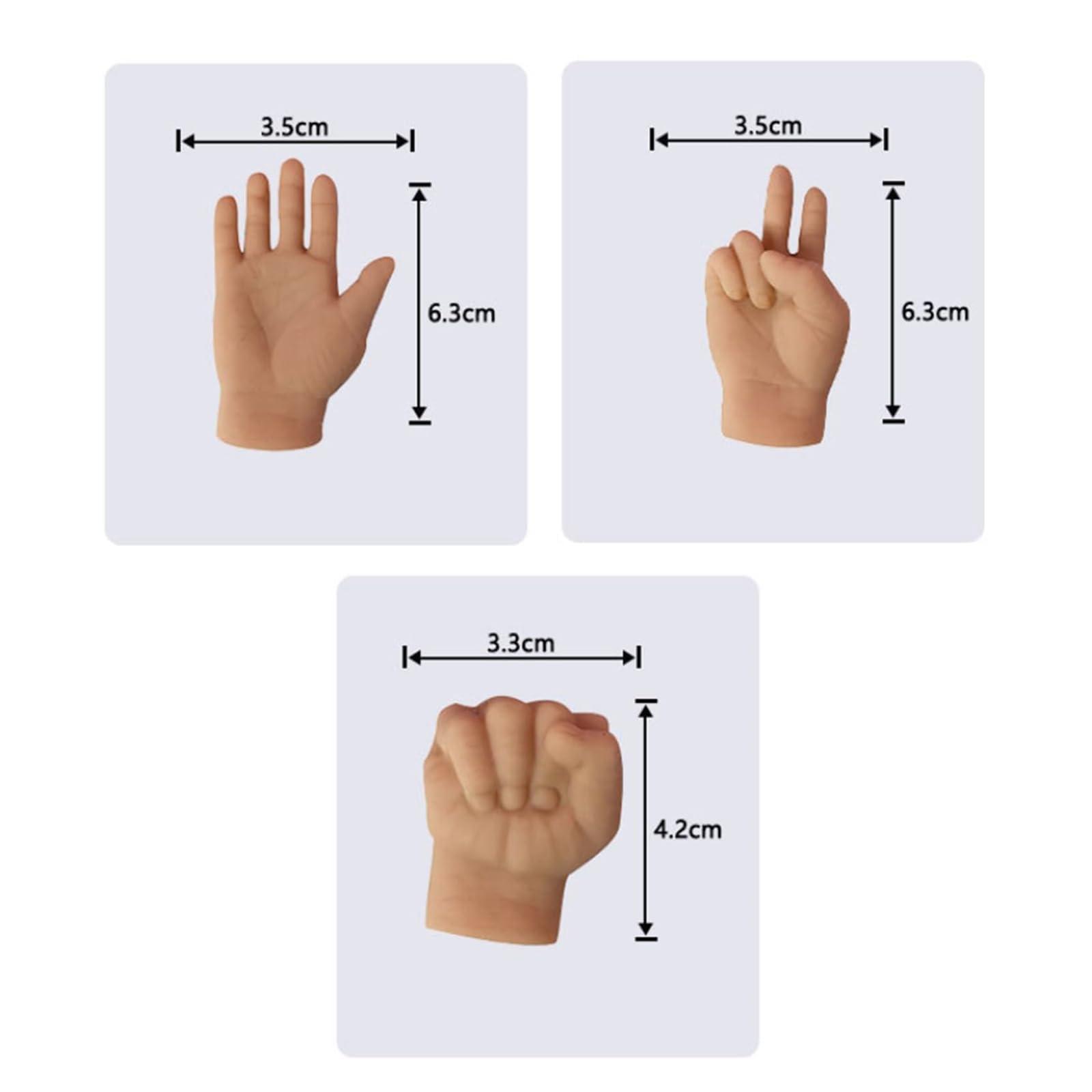 fizweyo Rubber Hands for Cats, Plastic Hands for Cats, Hands for Cats, Mini Hands for Cats, Tiny Hands for Cats, Tiny Hands for Fingers, Little Hands for Cats, Mini Human Hands for Cats,Small Hands (Mix*12)