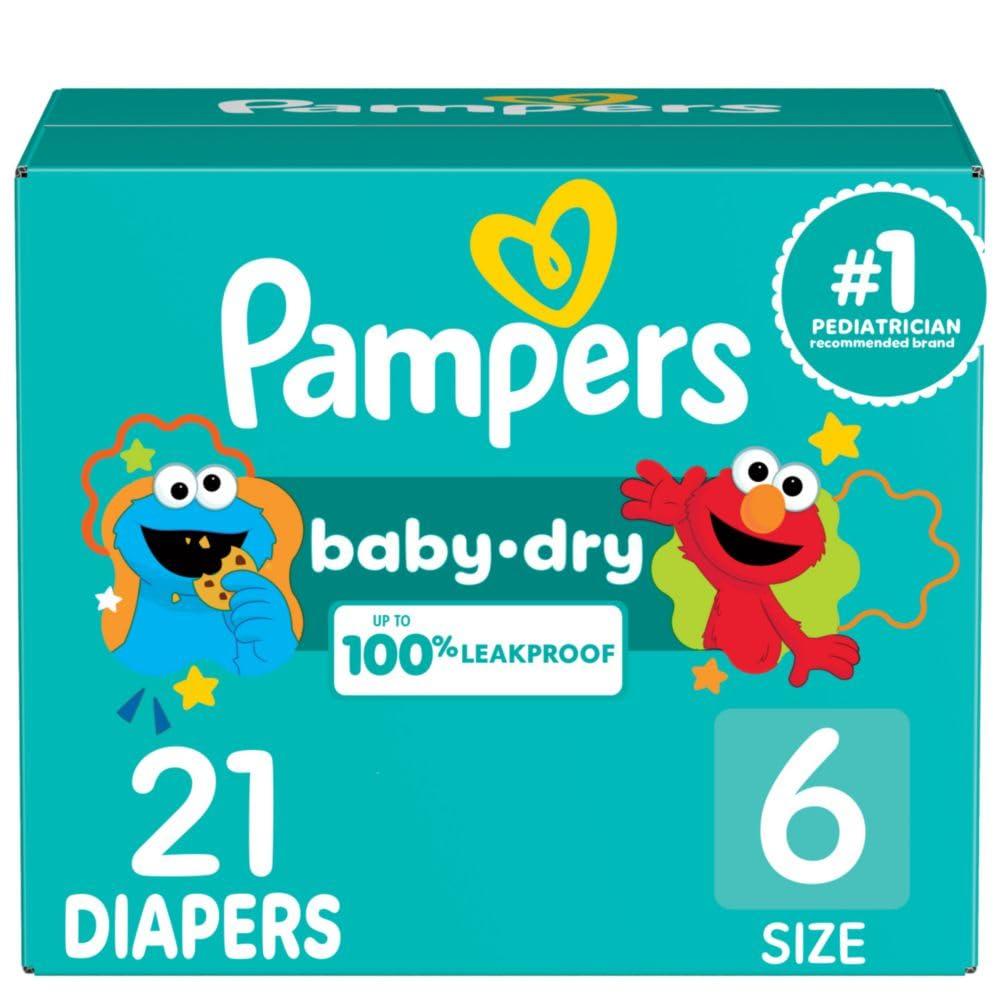 Pampers Pampers Diapers - Baby Dry - Size 6, 21 Count, Absorbent Disposable Infant Diaper (Packaging May Vary)