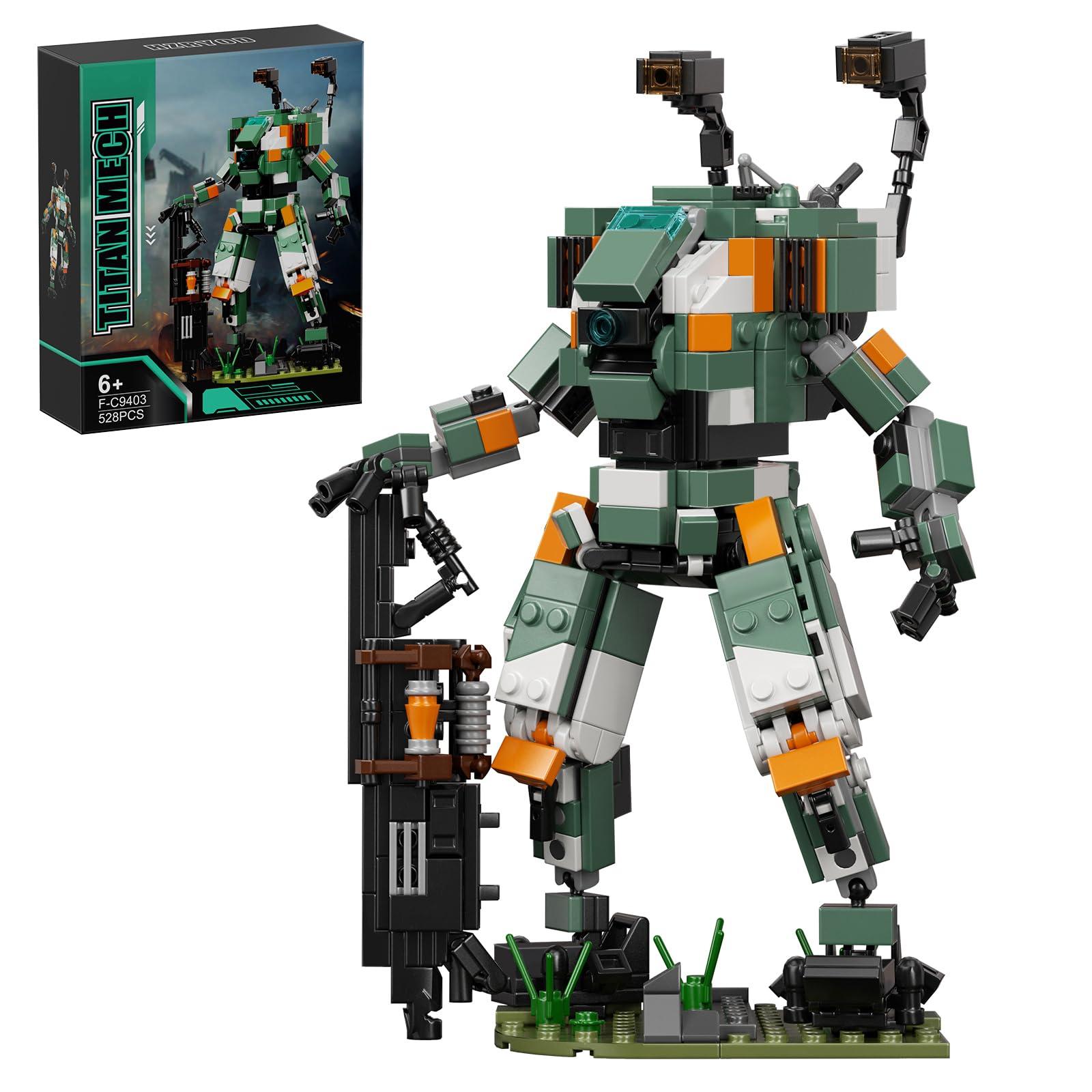 Aundblock Aundblock BT-7274 Titan Mecha Robot Building Kit, Vanguard-Class Game Mech Action Figure Cool Robots Toys, with Stable Pedestal, Suitable for Fans Boys Kids Birthday Christmas (528 PCS)