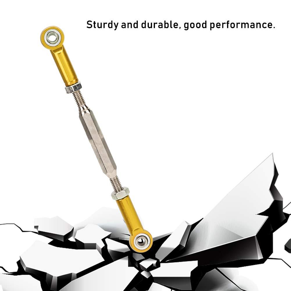 Drfeify RC Car Push Rod, 88mm Aluminum Alloy Adjustable Push Rods Compatible with 1/10 RC Car , 6Pcs(Golden)