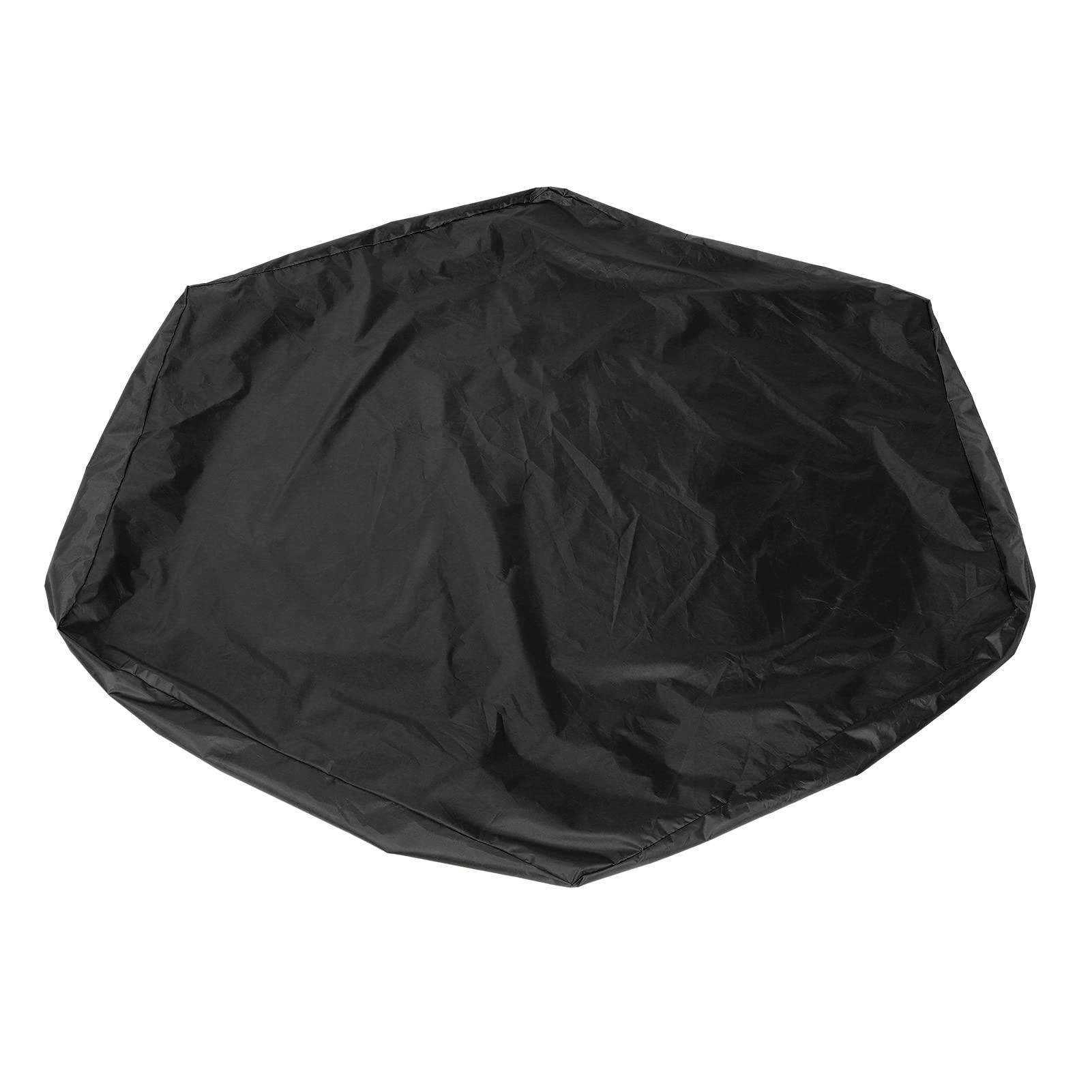 PAOORTS PAOORTS Sandbox Cover, Hexago n Sandpit Sand Toys Cover, Protective Cover for Sandpit Canopy Sand Toys, Waterproof Pool Cover with Drawstring for Outdoor(Black)