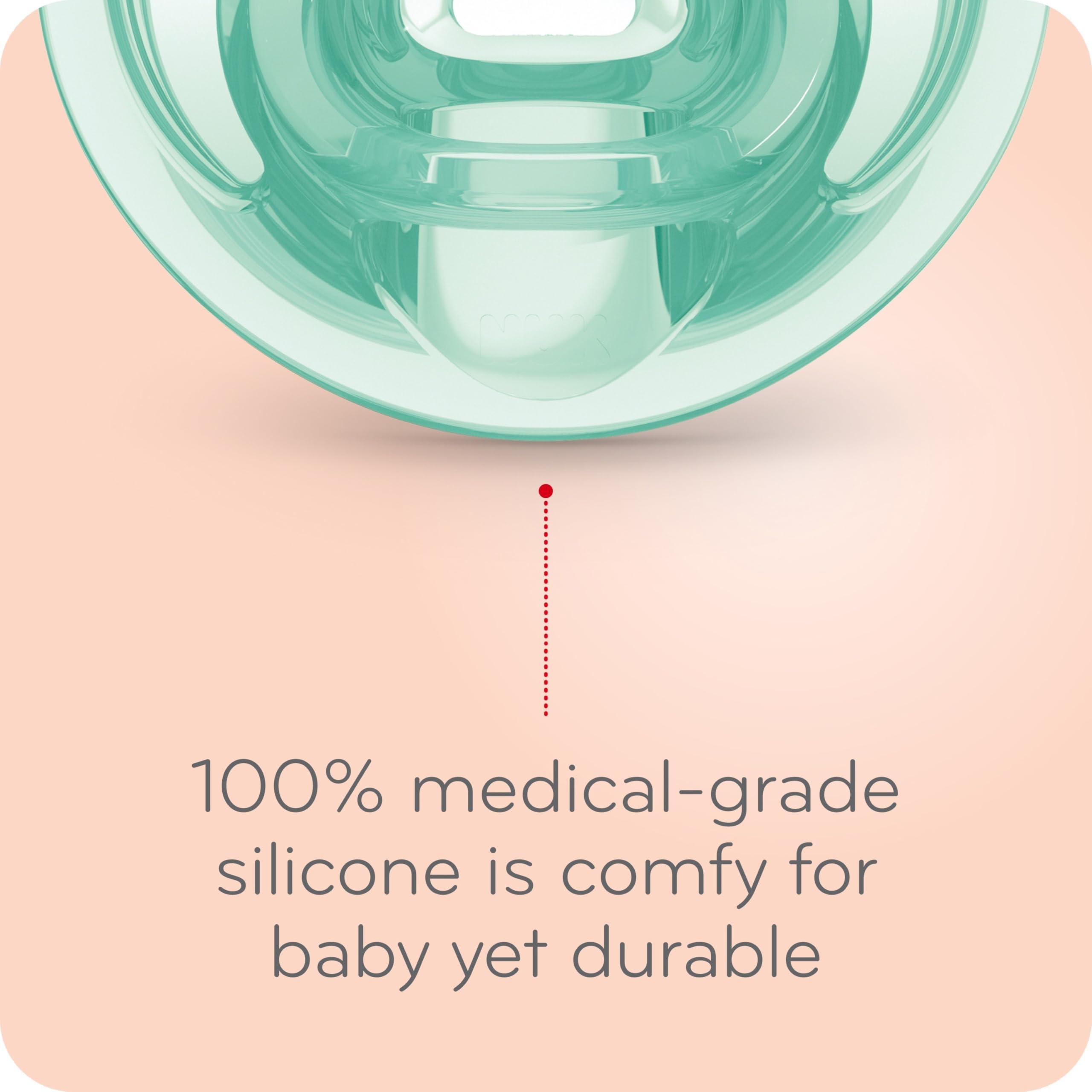 NUK NUK Comfy Orthodontic Pacifiers, Timeless Collection, 6-18 Months, 5 Count