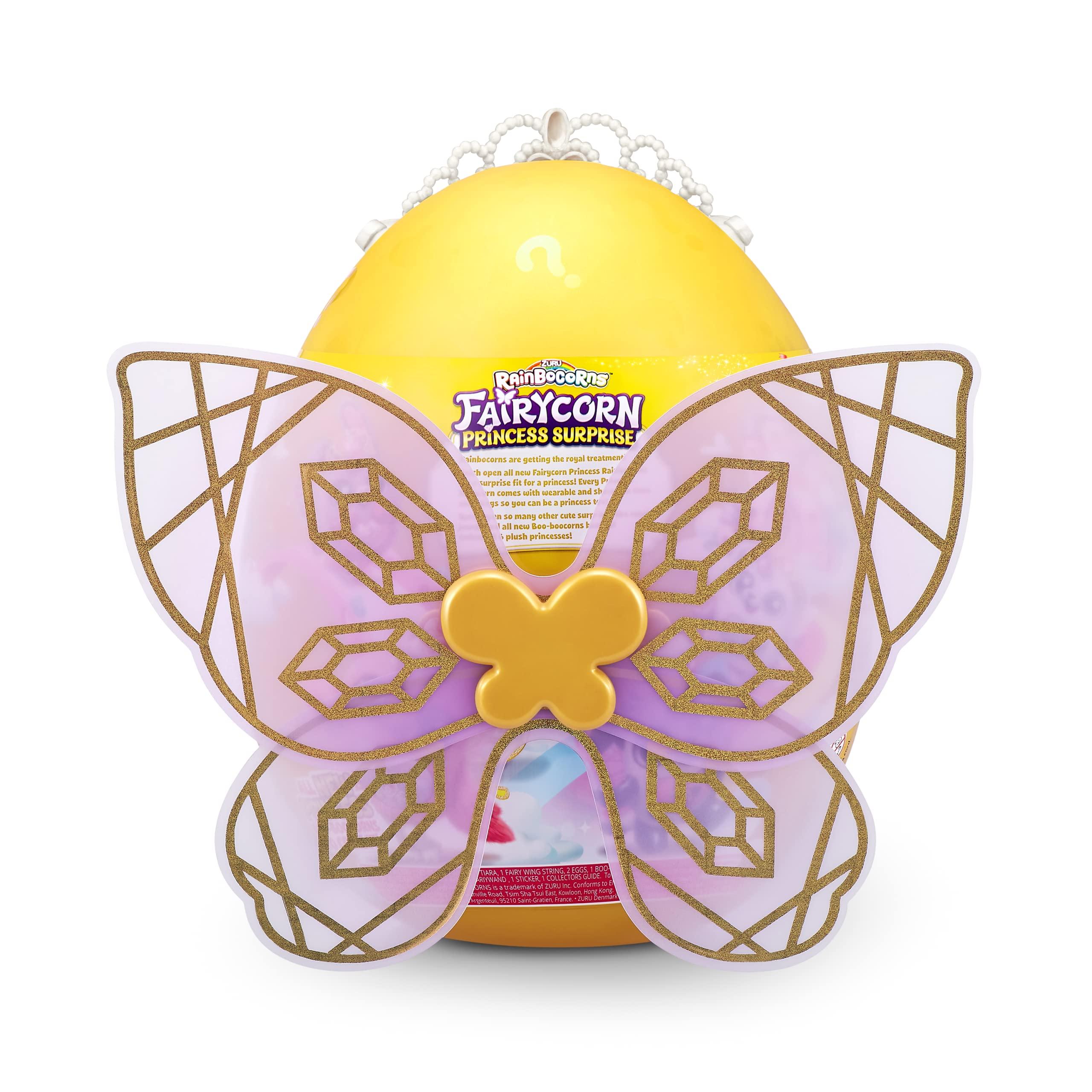 Rainbocorns Rainbocorns Fairycorn Princess Surprise (Kitty) by ZURU 11" Collectible Plush Stuffed Animal, Surprise Egg, Wearable Fairy Wings, Magical Fairy Princess, Ages 3+ for Girls, Children