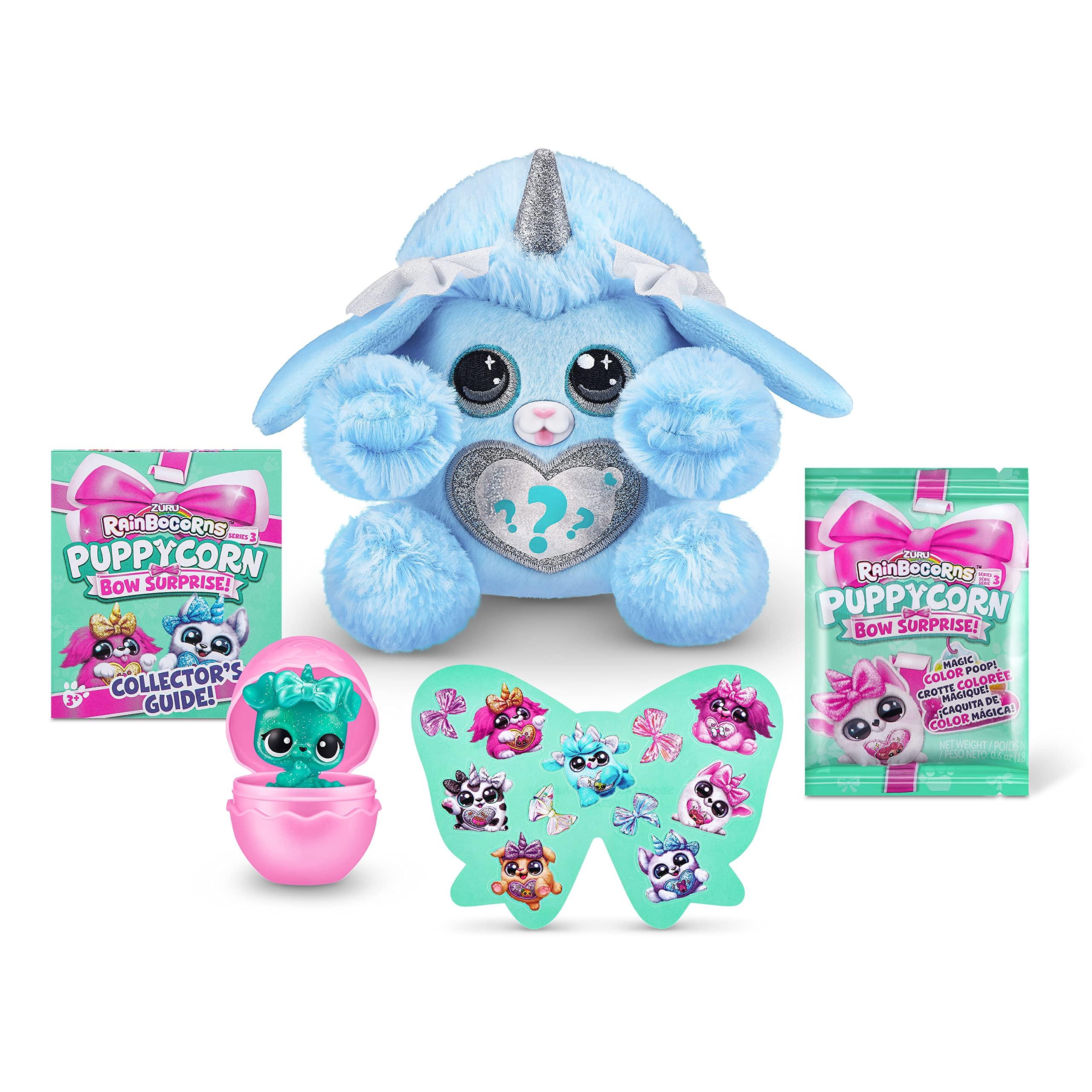 Rainbocorns Rainbocorns Puppycorn Surprise Series 3 (Poodle) by ZURU, Collectible Plush Stuffed Animal, Surprise Egg, Sticker Pack, Slime, Dog Plush, Ages 3+ for Girls, Children
