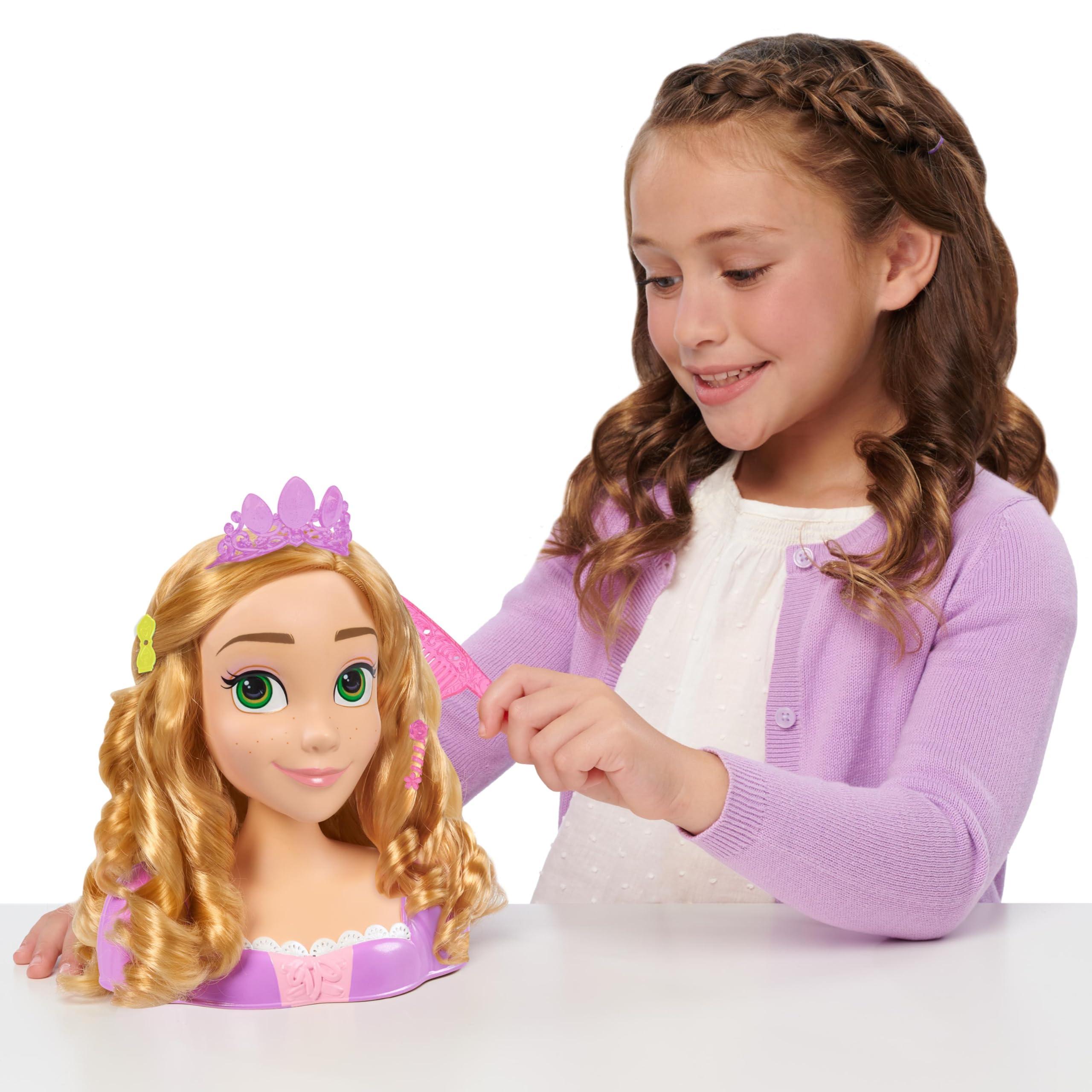 Disney Disney Princess Rapunzel Styling Head, 14-pieces, Pretend Play, Kids Toys for Ages 3 Up by Just Play