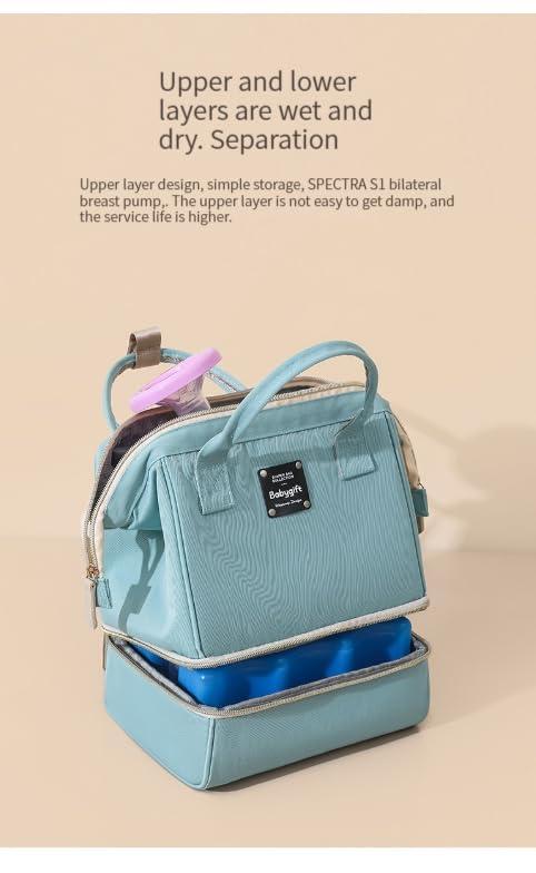 MAxba Waterproof Baby Bottle Cooler Bag Insulated Breast Milk Cooler Bag for Daycare, Nursing Moms, Travel, Black 11l