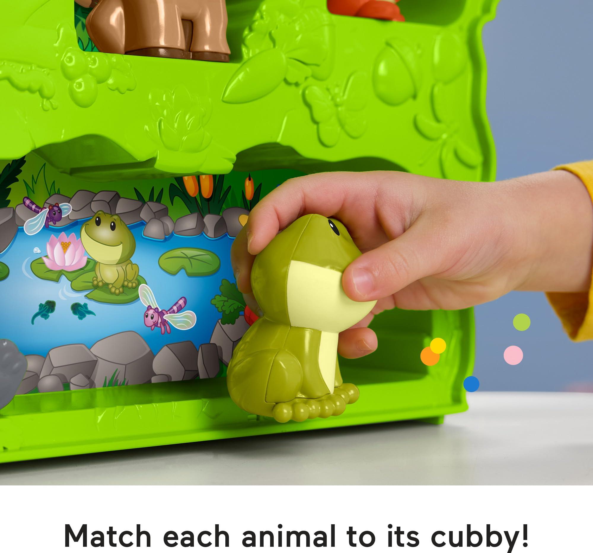 Fisher-Price Fisher-Price Little People Toddler Toy Forest Friends Carry Case Playset with Animal Figures for Pretend Play Kids Ages 1+ Years