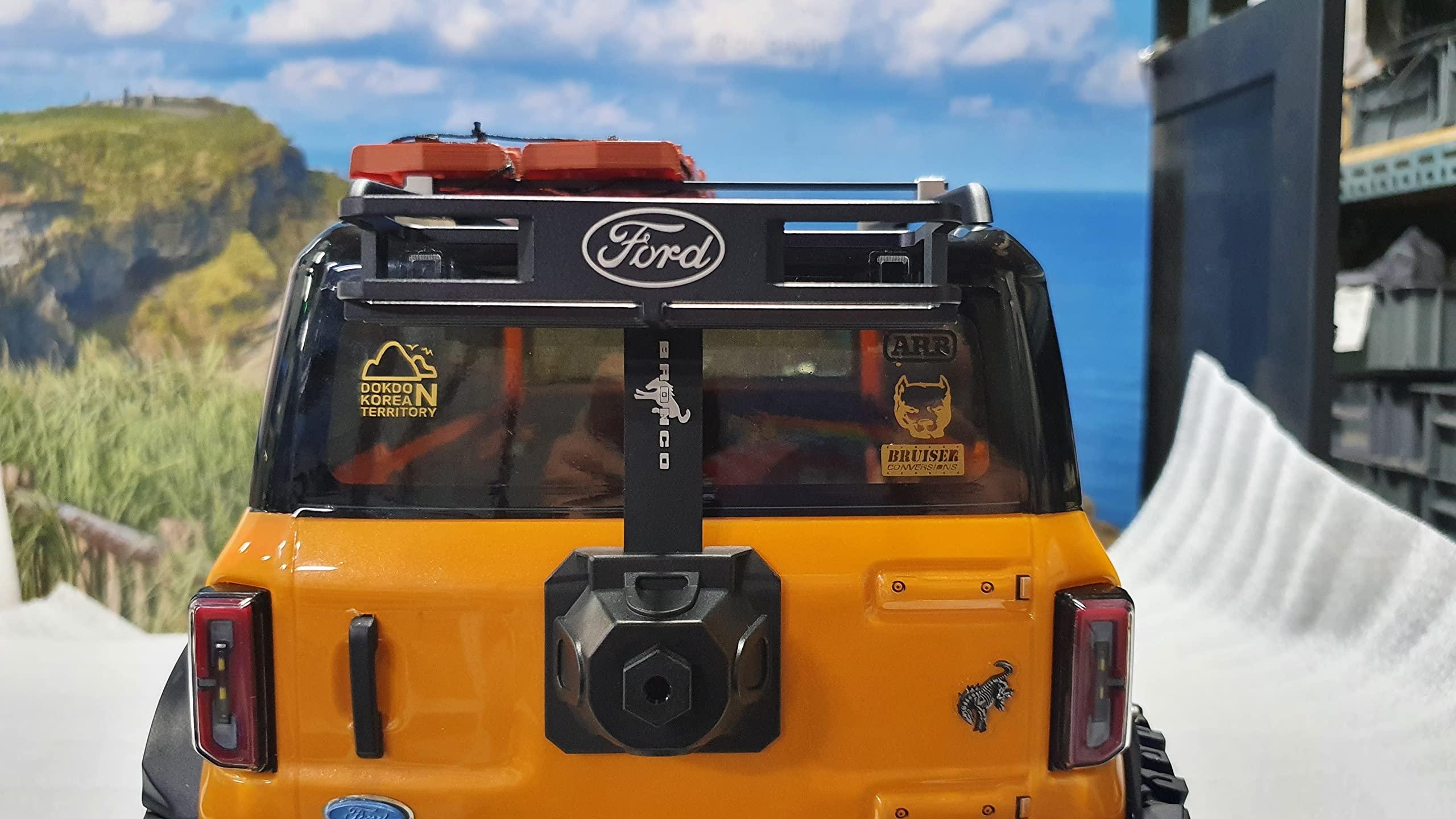 H-TECH H-TECH RC CNC Aluminum Metal Basket for Traxxas TRX4 Ford Bronco 2021 inch 1/10 Accessories, Gold