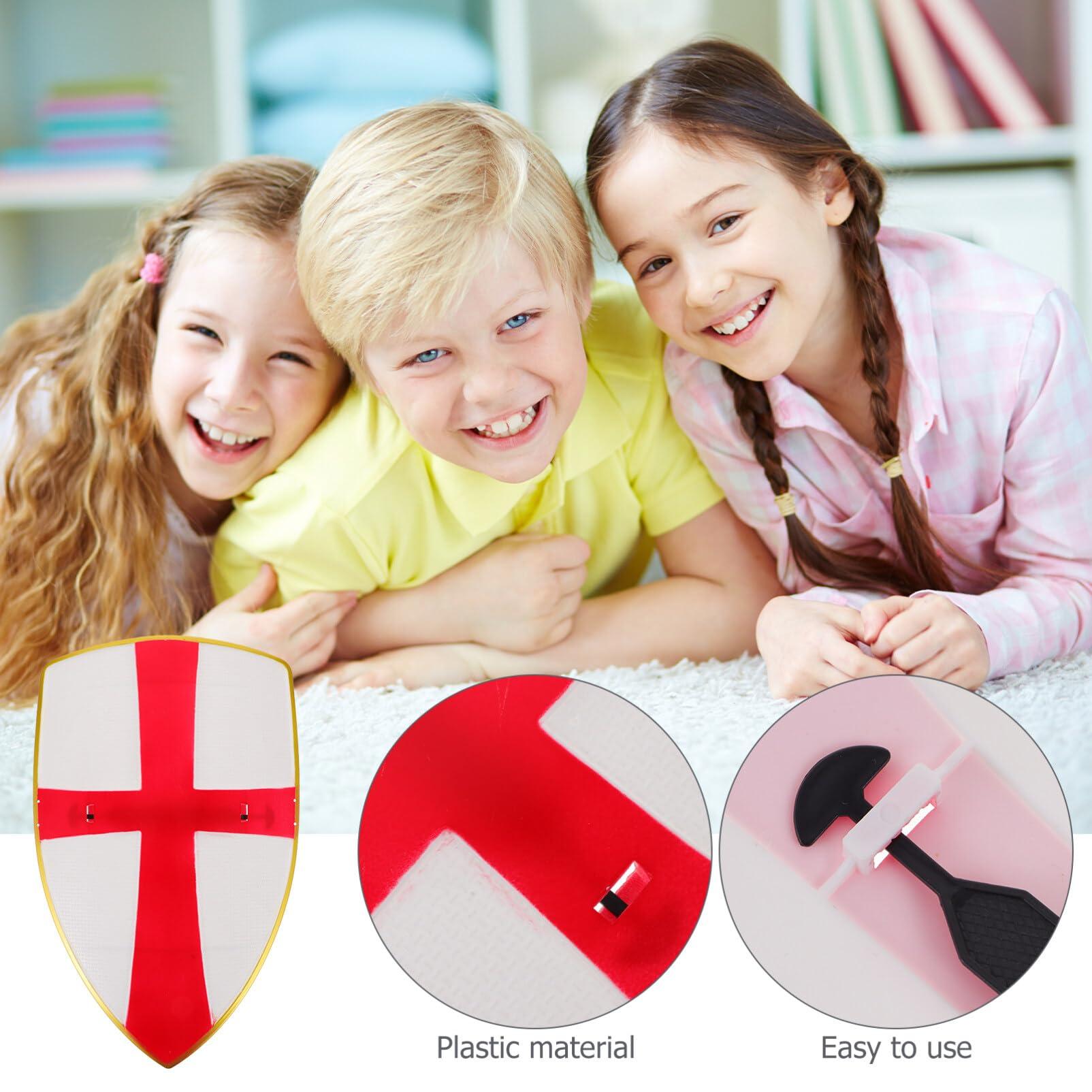 Totority Totority 2pcs Shield Toy Toys for Boys Small Toddler Toys Medieval Costumes Knight Shield Children Toy Small Shield Make up Plastic Safety Mask Knight Toys Shield Toy Kid Toys