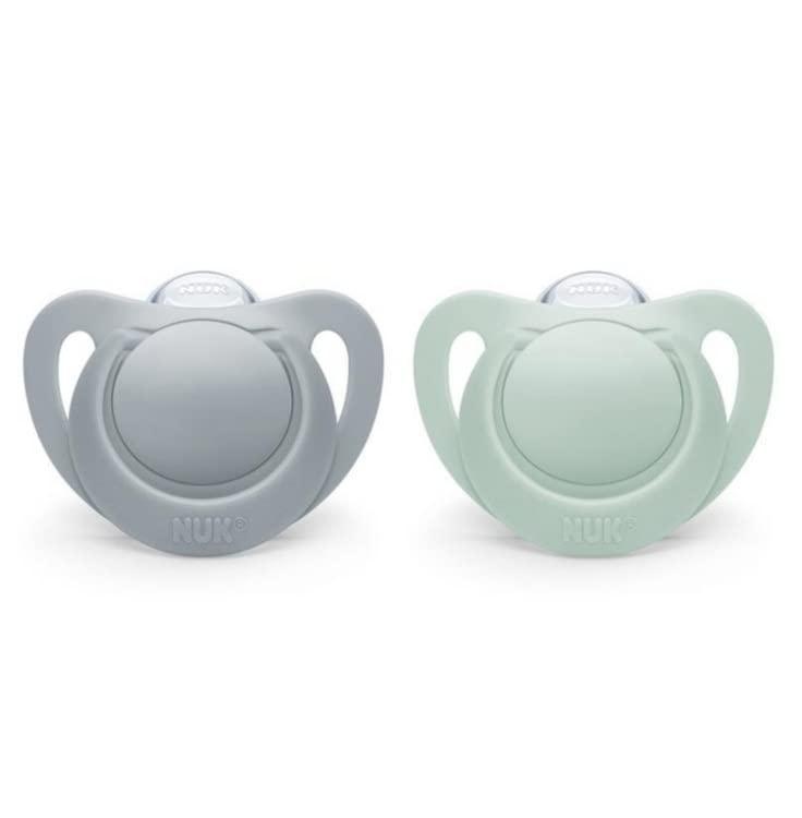 NUK NUK | Orthodontic Pacifiers | Light Blue-Blue| 6-18 Months | Best Pacifier for Breastfed Babies | BPA Free | Shaped to Soothe Just Like Mom | 2-Pack (Blue)