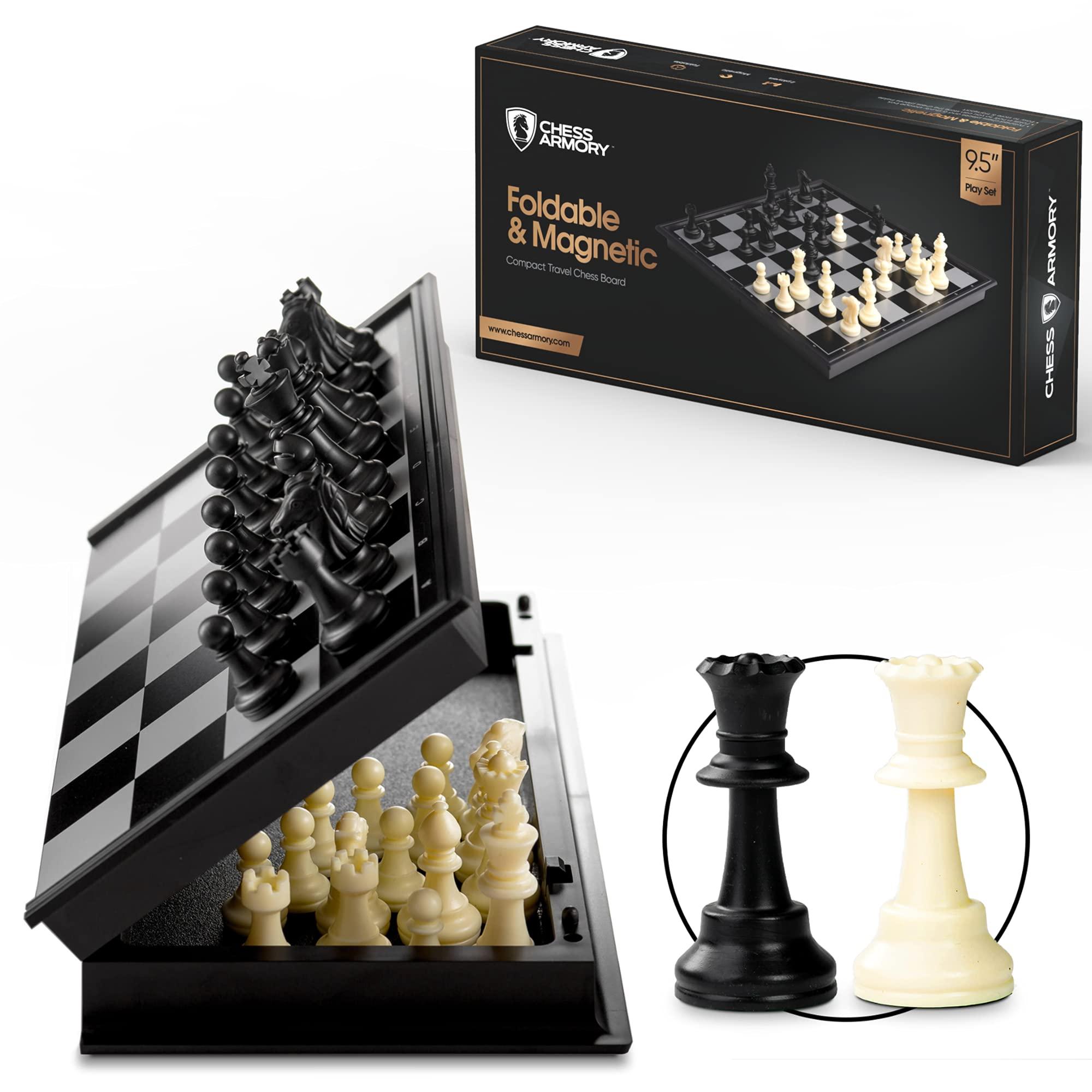 Chess Armory Chess Armory Travel Chess Set and Chess Clock Bundle