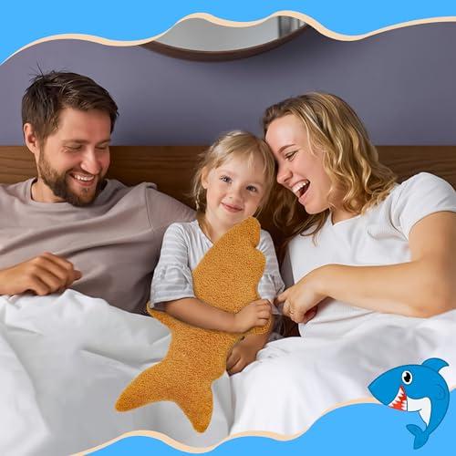 NEWYANG NEWYANG Shark Chicken Nugget Plush, 23 Inch Stuffed Shark Animal Plush Toy, Super Soft Chicken Nuggets Pillow for Boys and Girls Room Decoration (Shark)