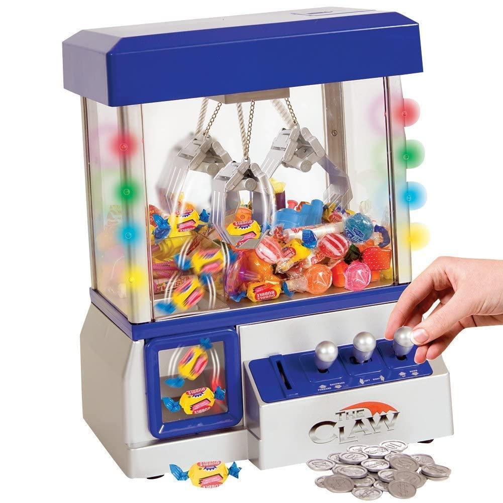 TSF TOYS Toy Grabber Claw Machine For Kids Electronic Arcade-Style Game for Kids and Parties Ideal For Use With Small Toys / Candy Features LED Lights and Sound Effects, 13.5 x 10 x 7.5 inches