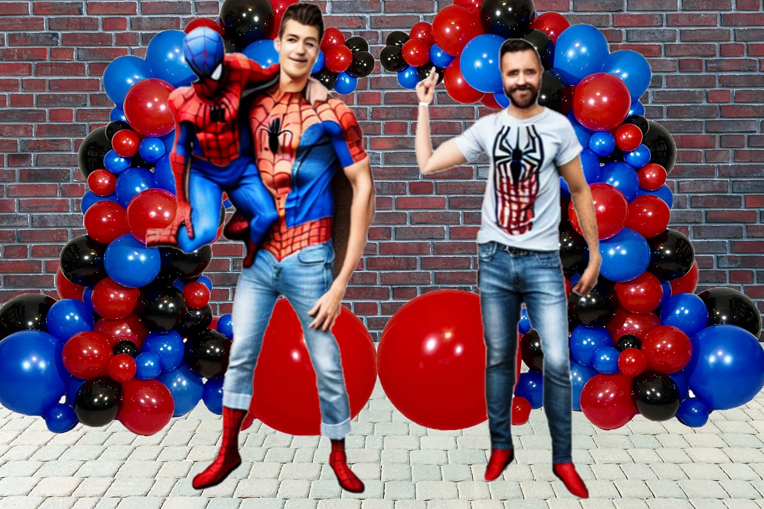 STK STK Balloons Arch COMPATIBLE FOR Spiderman Balloon Garland Kit Spidey and His Amazing Friends Birthday Decorations Backdrop Party Supplies Hombre Araa Decoraciones Globos Para Cumpleaos de Globo