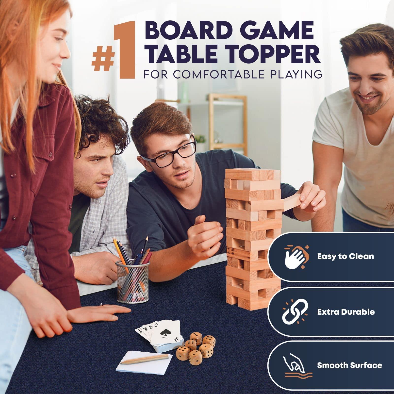 Feltectors Feltectors Board Game Playmat | 36 x 48 in. Blue Table Topper Playmat Cover for Gaming Mahjong Top Black RPG, Dice Games | Neoprene Table Mat Water Resistant with Carry Storage Case 3 x 4 ft.