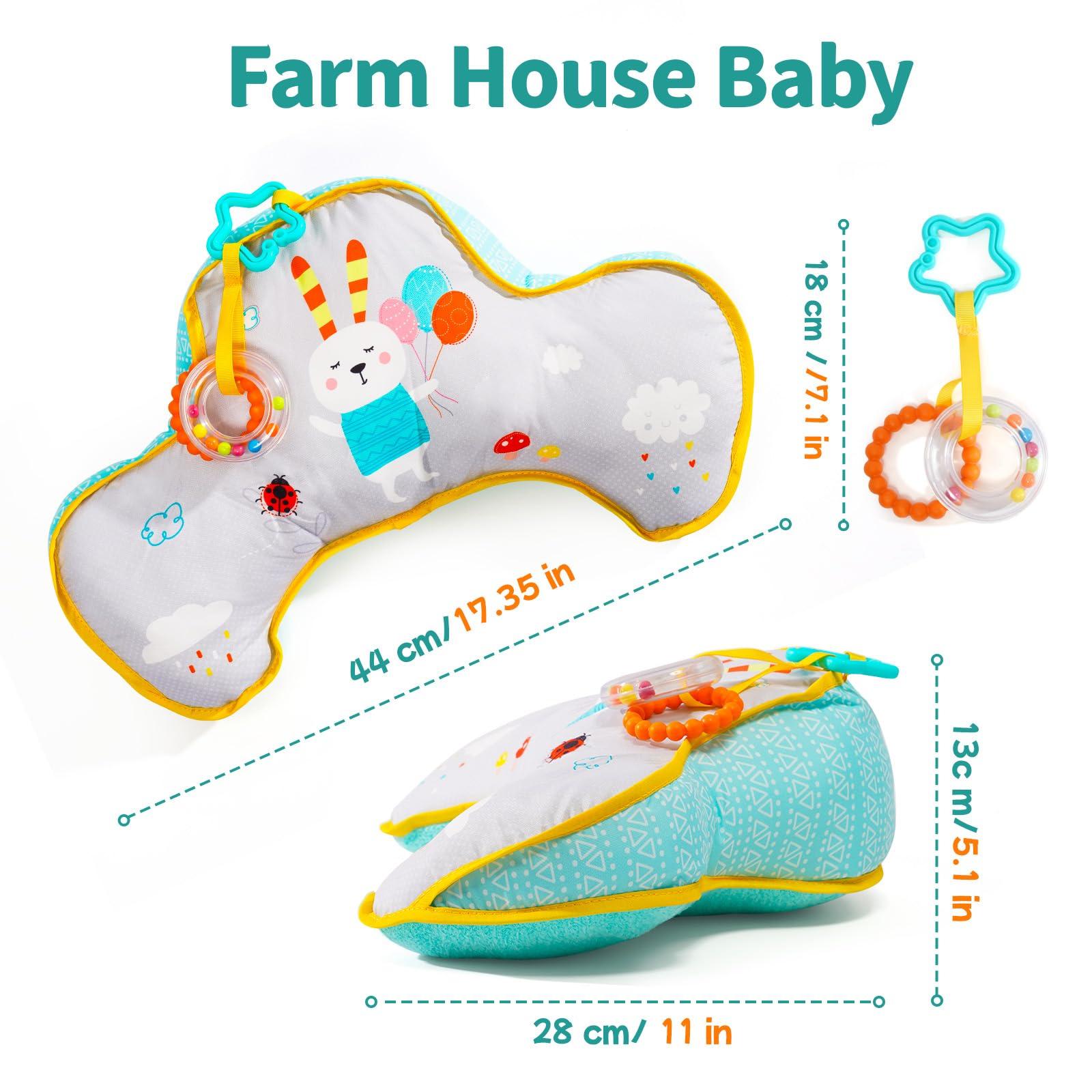 Koty Infants Tummy Time Pillow, Tummy Time Pillow for Babies, Montessori Sensory Crawling Toy for Newborn Tummy Time Toys 0-6 Months, Ergonomic Design for Easier Parenting development, Support Pillow Toys