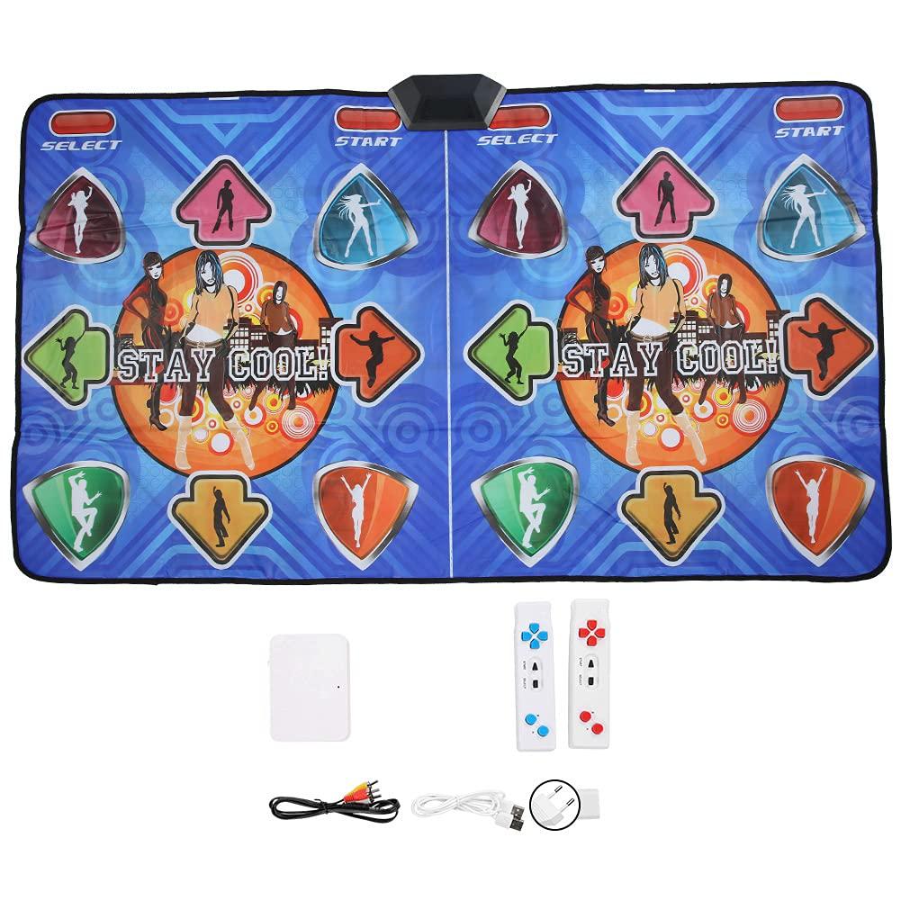 Dilwe Double Dance Mat Game for TV, Dance Mat for Kids and Adults Dancing Game Dance Pad PVC Dance Mat with TV Video Interface, Computer USB Interface, Support for Systems