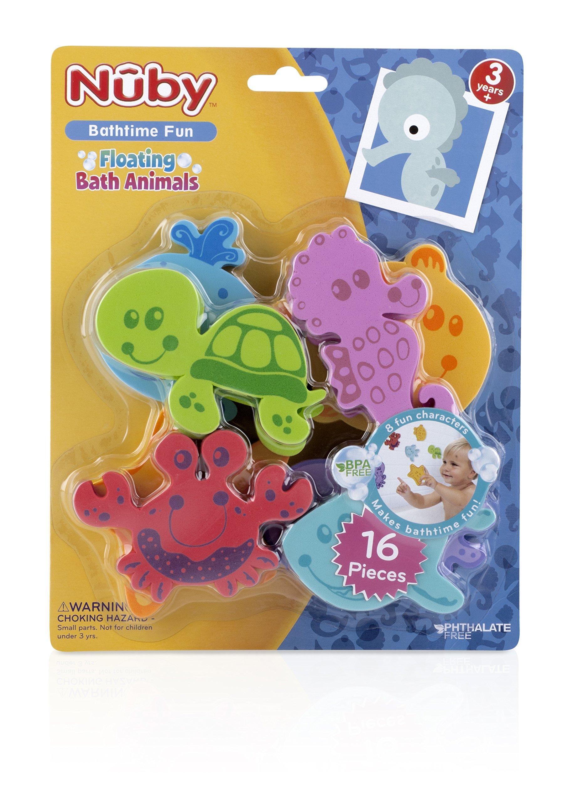 Nuby Nuby 16-Piece Floating Foam Bath Animals Set