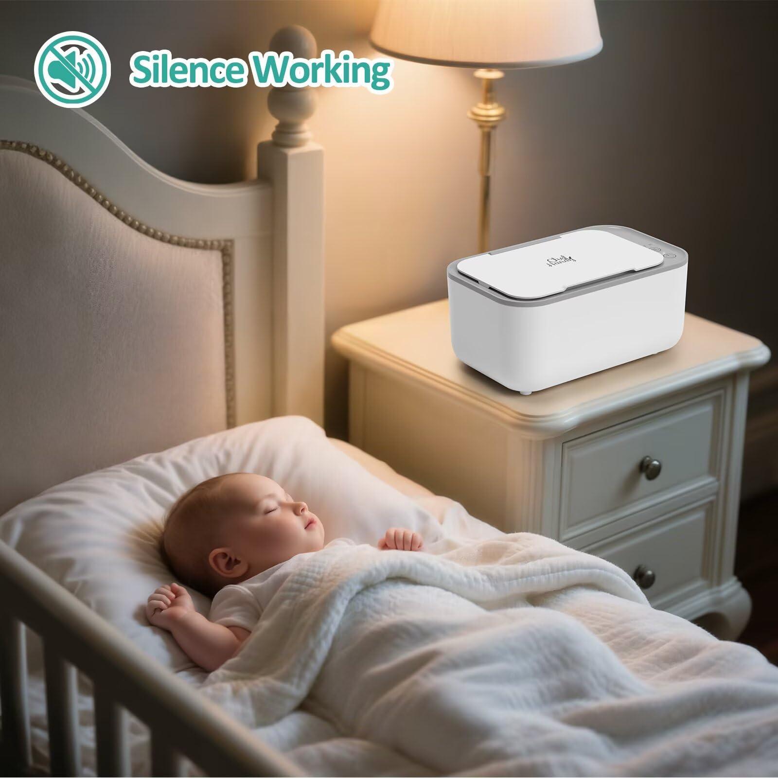 chefhandy Baby Wipe Warmer, Wipe Warmer and Baby Wet Wipes Dispenser, Smart Precise Temperature Control Large Capacity Evenly Overall Heating Silence, Wipes Warmer for Babies Portable Wipe Warmer (White)