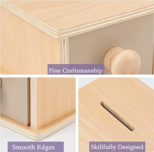 YAANI YAANI Montessori Coin Box, Baby Toys 6-12 Months, Montessori Toys for 1 Year Old, Sensory Toys, Toddler Toys, Baby Boy Gifts, Toys for Girls, Baby Girl, Toys for 2 Year Old, Montessori Toys