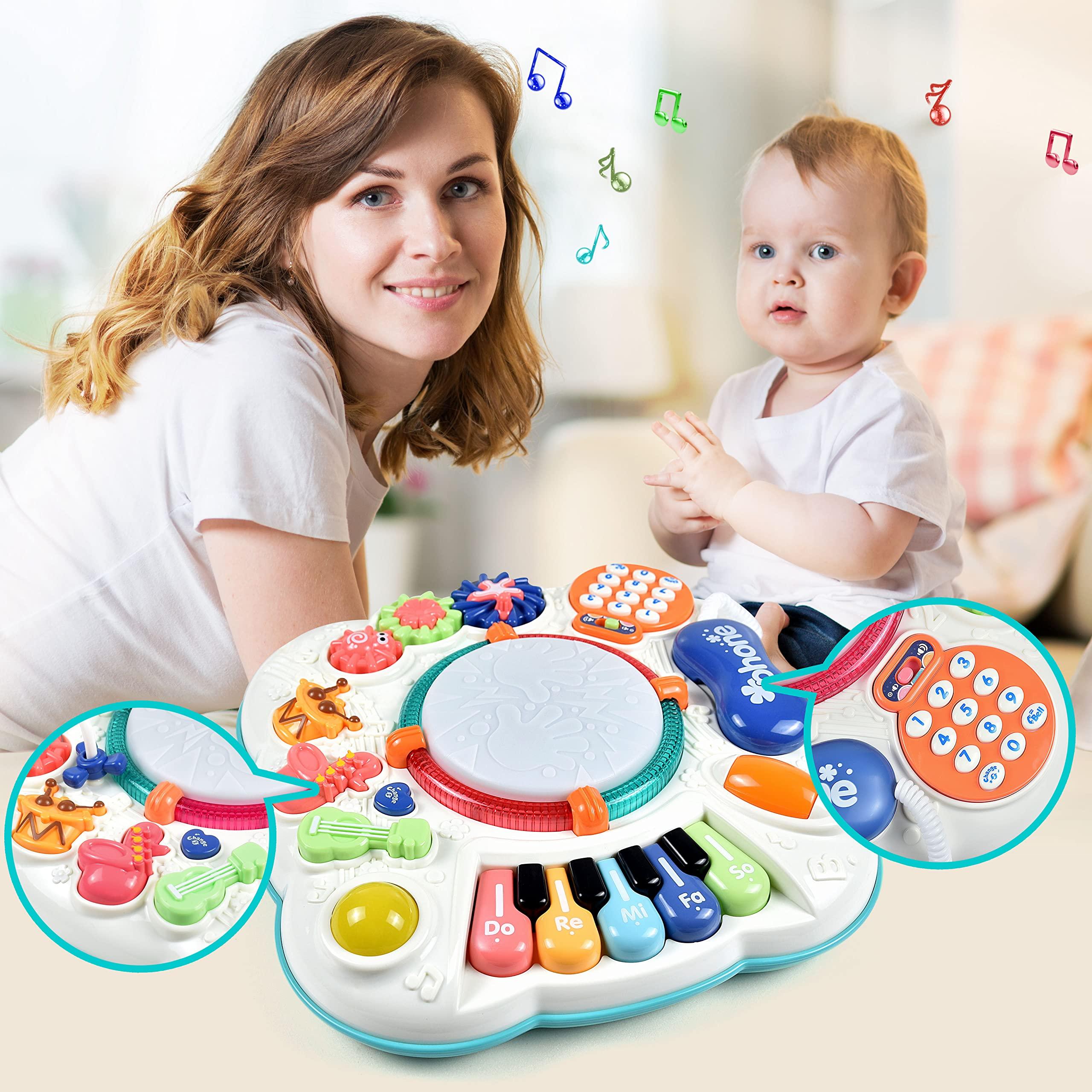 Tuko Tuko Baby Toys 6 to 12 Months,Activity Table Toy for Toddlers (Size: 11.8 x 11.8 x 12.2 inches)