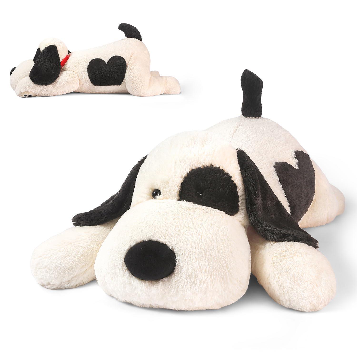 ZPIUU ZPIUU Dog Weighted Stuffed Animals,30 Inch 5.5 lbs Weighted Plush Animals,Giant Puppy Plush Pillow Toy, Gifts for Kids, Boys and Girls Adults (30\" 5.5lbs)