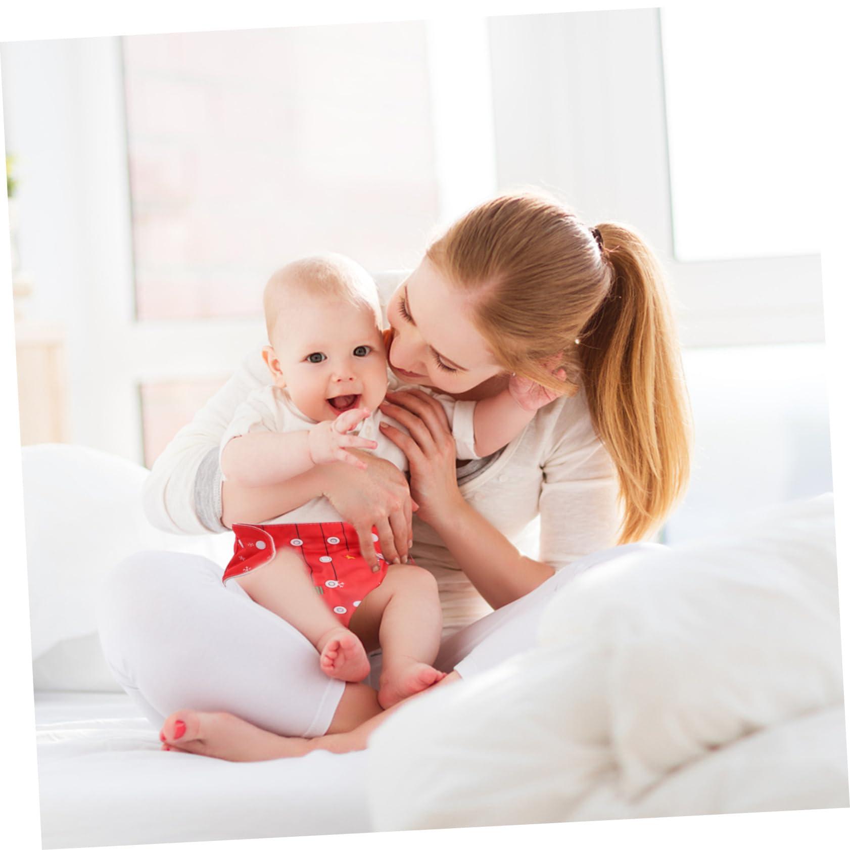 Hemoton HEMOTON Christmas Diaper Pants Set 2pcs Waterproof Baby Nappy Pants Easy Press Button for Baby's Night Comfort