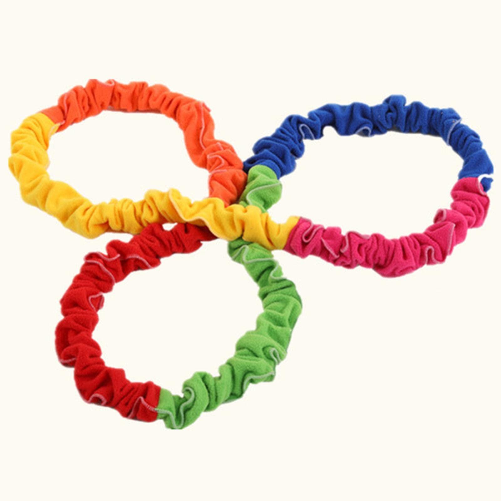rockible rockible Elastic Cooperative Stretchy Band Differrnt Length Entertainment Toy Multi Color Durable Exercise Band Loop for Outdoor Activities Child, 3M
