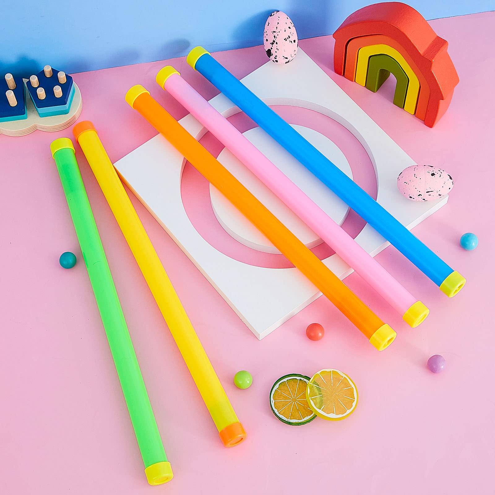 Chivao Chivao 10 Pack Groan Tube Noise Maker Stick Novelty Toy Tube Multi Color Funny Sound Tube Party Favors Christmas Operation for Child, 5 Colors