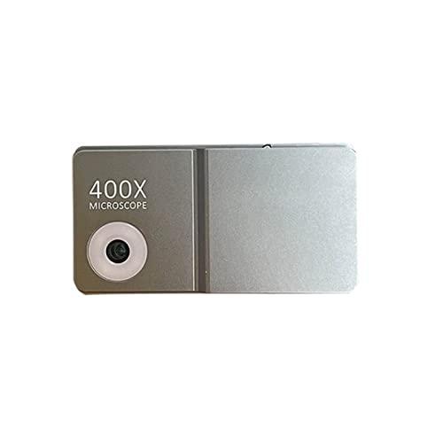 QINXIUBH Lab Microscope Slides Pocket Phone Microscope, with LED Light Microscope Parts (Magnification : B)