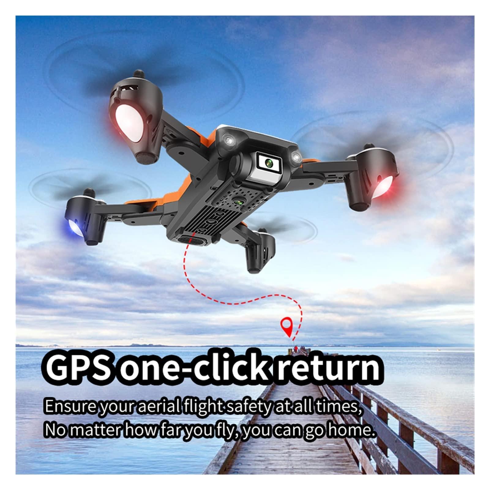 DJFHDIHRFHBVCASIJ Drone GPS Drone 8K Dual HD Camera 5G WiFi FPV Three-Way Obstacle Avoidance Folding Quadcopter One Key Take Off/Landing (Color : Black 8K Pro Max 3B Size : 1) (Black Dual 8k Bag 2b 1)