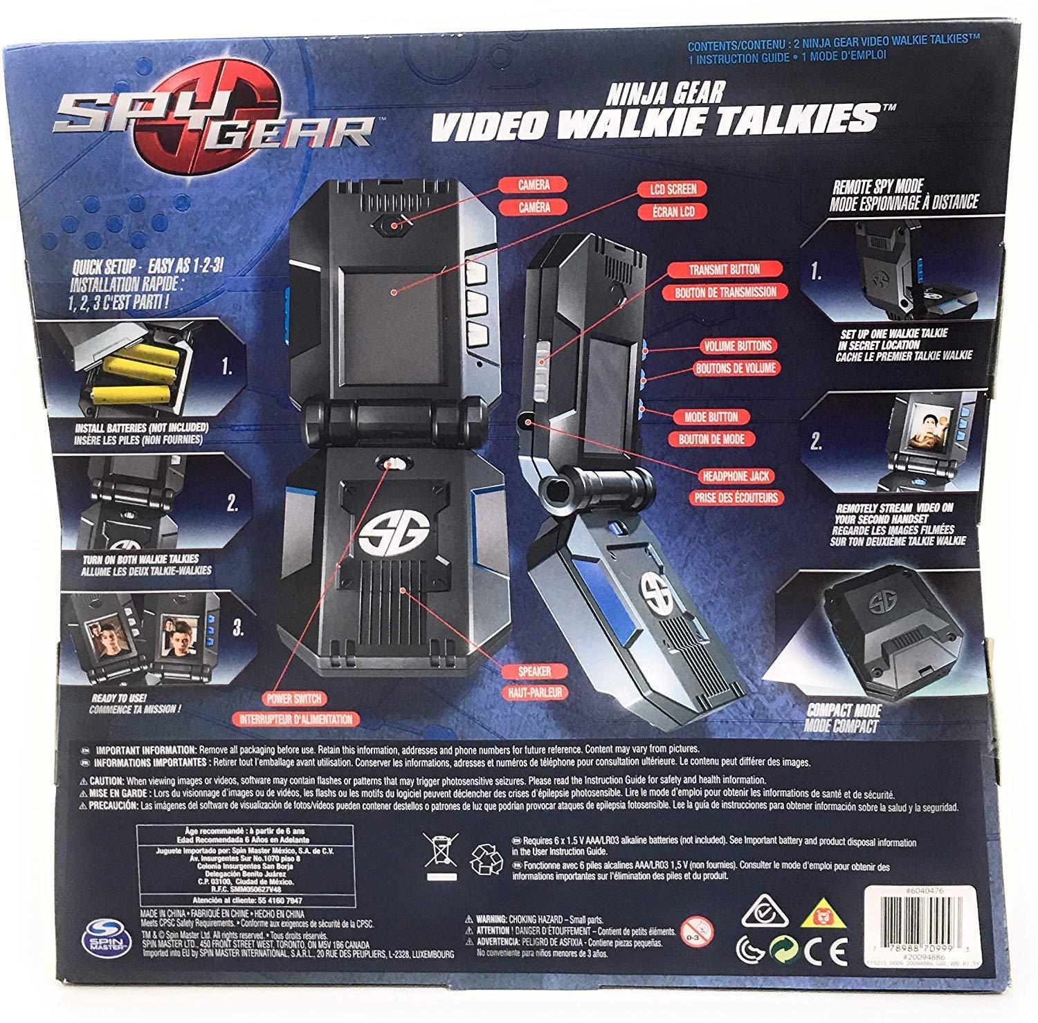 Spy Gear Spy Gear Ninja Video Walkie Talkies with 2-way Audio and Video