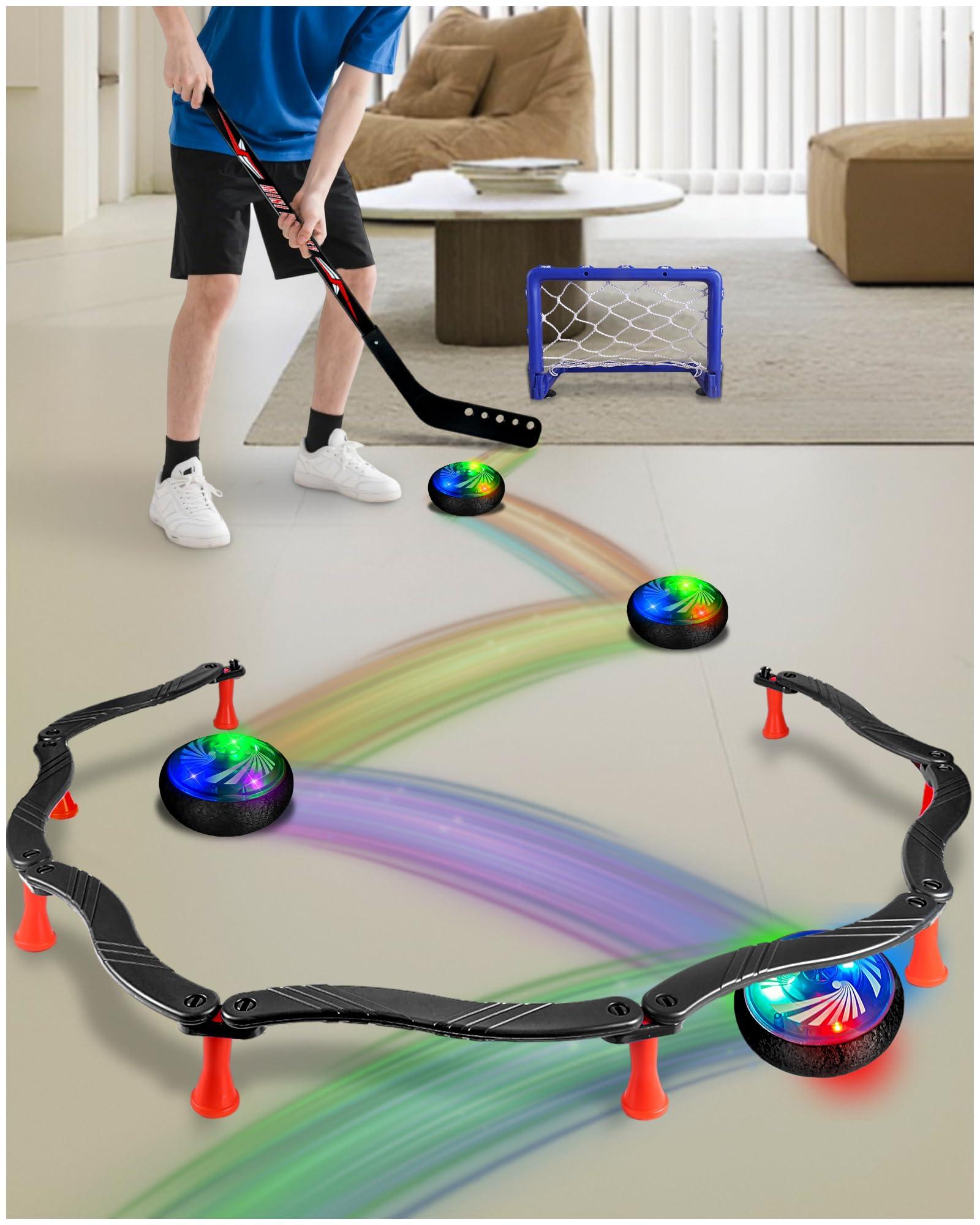 SPORTY PLAY SPORTY PLAY Adjustable Hockey Stick Handling Trainer - Improve Ball Control, Coordination, & Reaction Time - Ideal for Drills & Skill Development